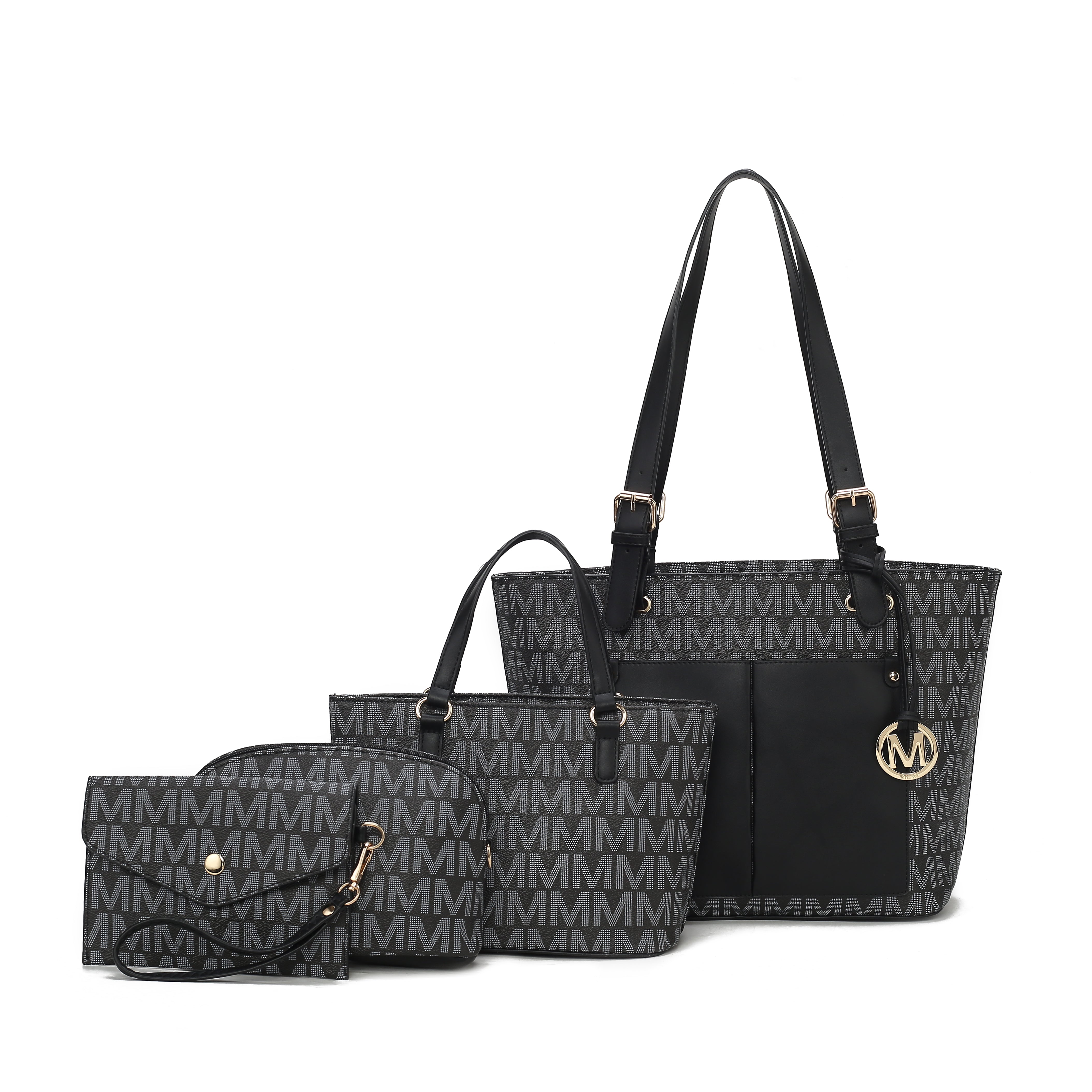  MKF Collection Havenly Signature Tote Bag 4 Pcs Set - Red - Bonton