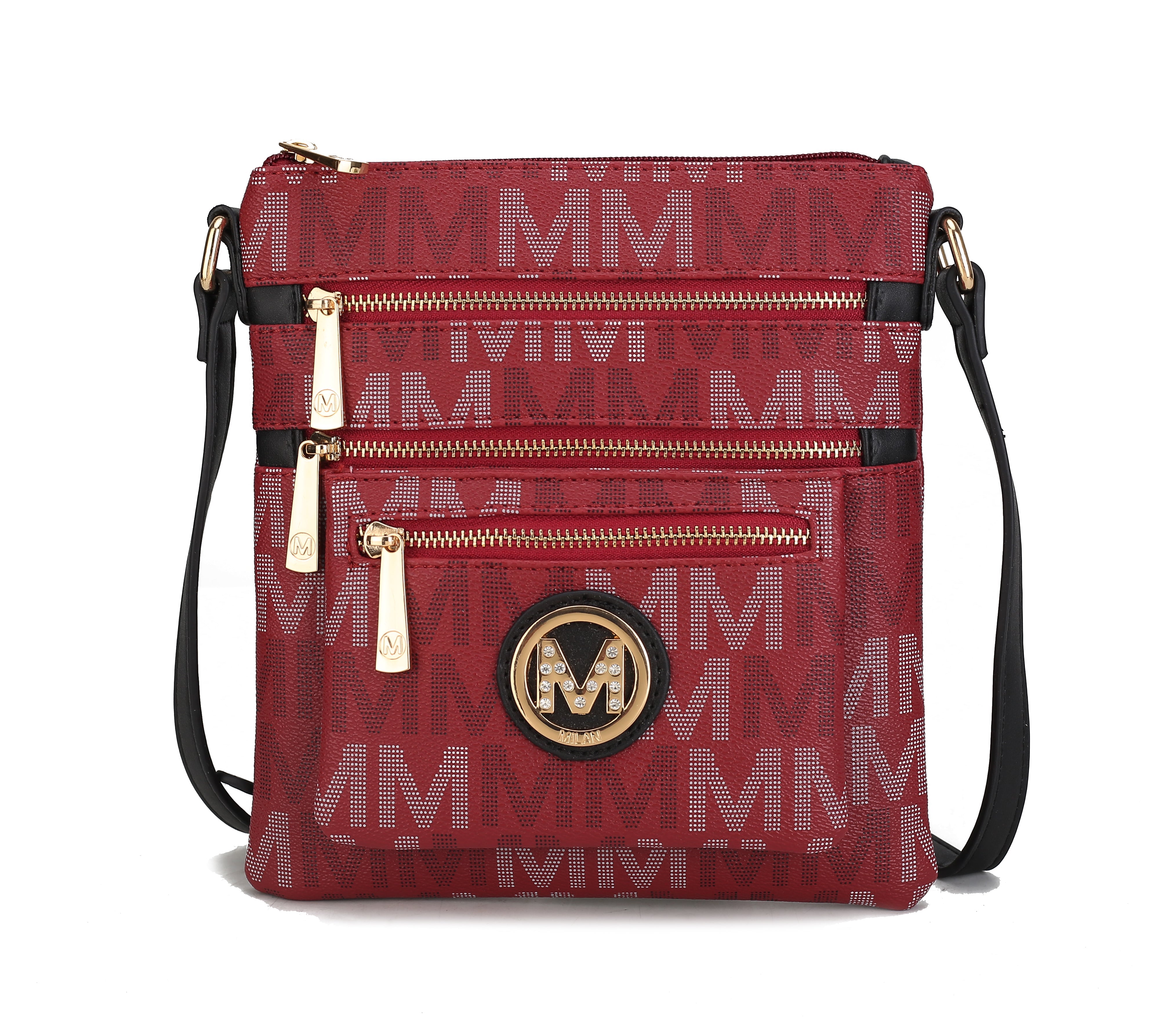  MKF Collection Beatrice Signature Crossbody Bag - Red - Bonton