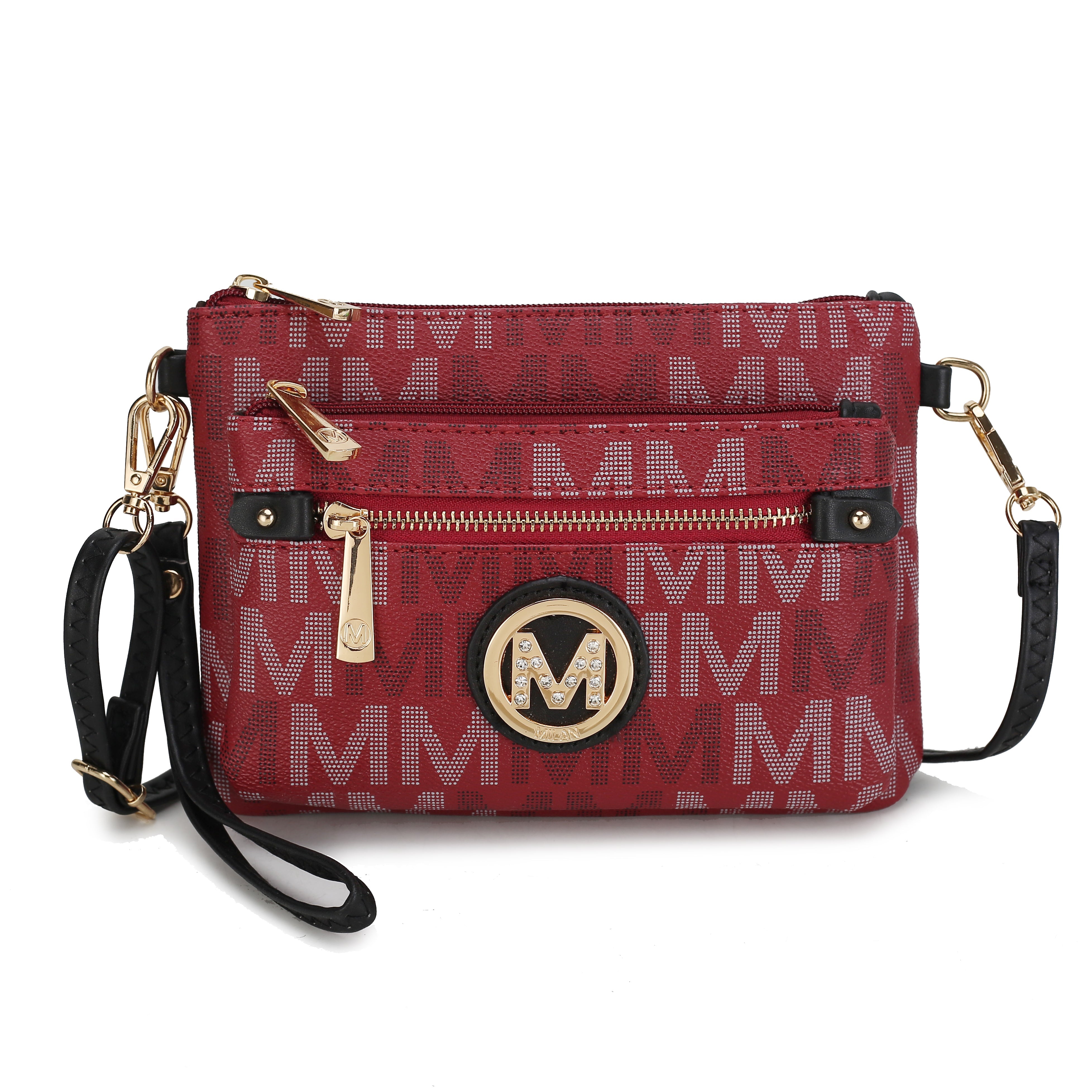  MKF Collection Camren Signature Crossbody Bag - Red - Bonton