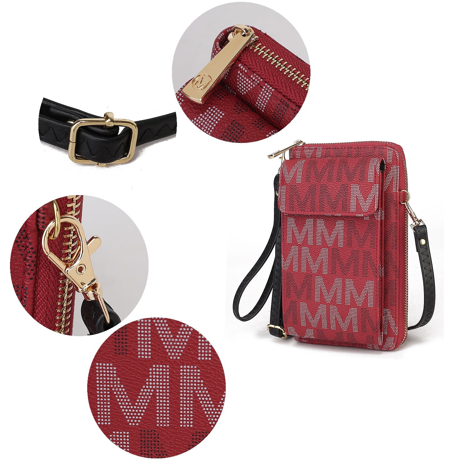  MKF Collection Cossetta Phone Crossbody - Red - Bonton