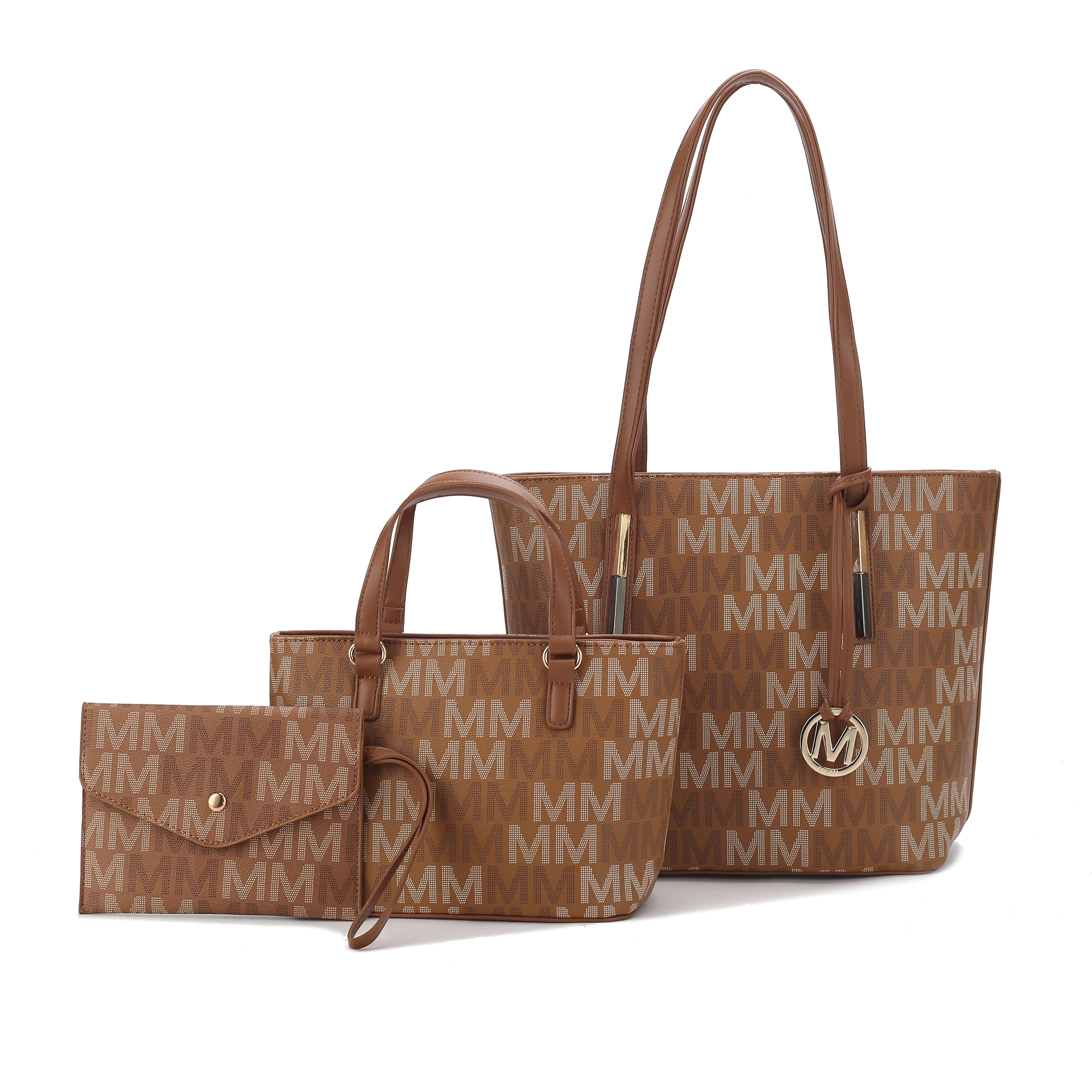  MKF Collection Aylet  Signature Tote Bag and Set - Beige - Bonton