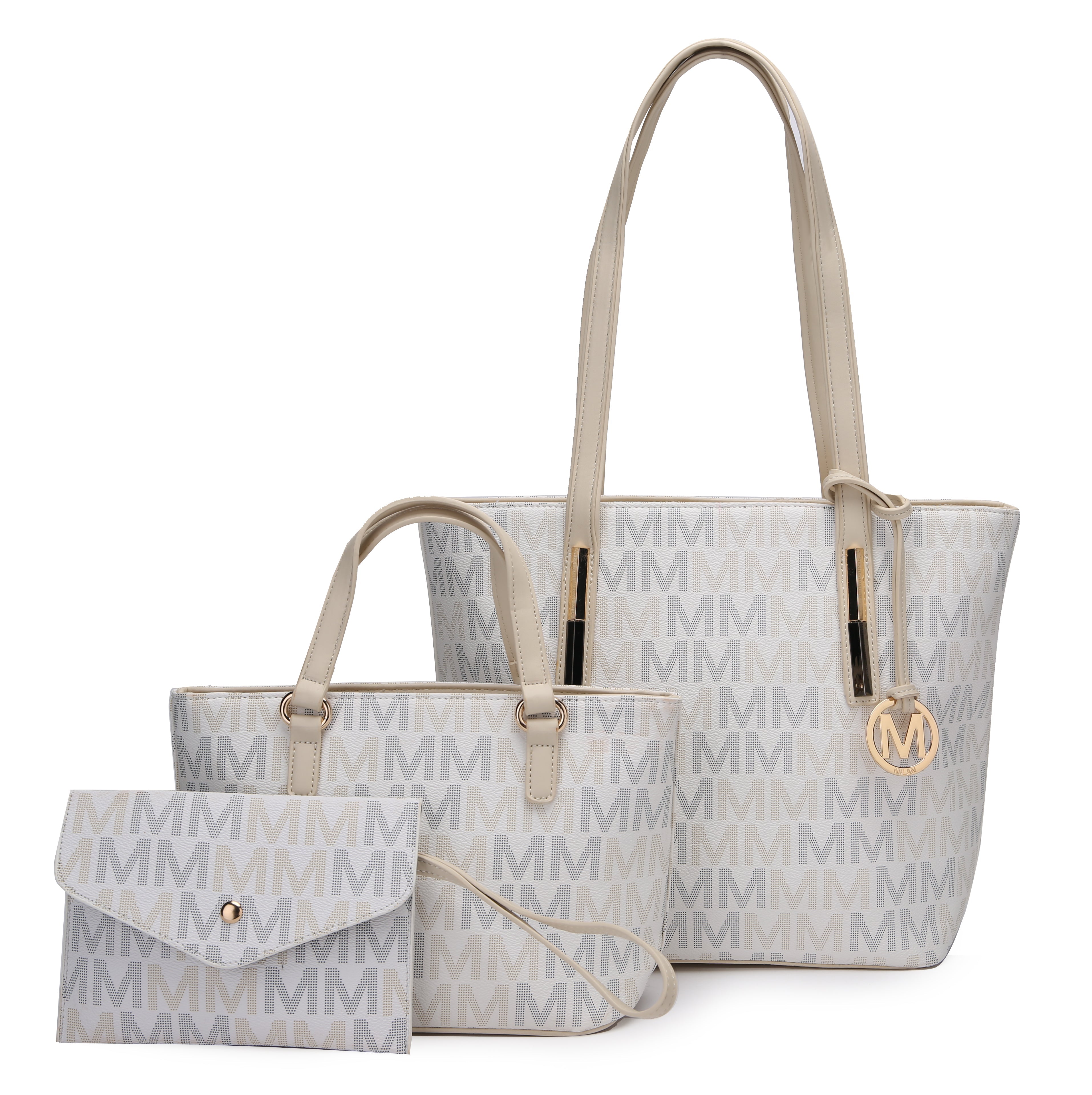  MKF Collection Aylet  Signature Tote Bag and Set - Beige - Bonton