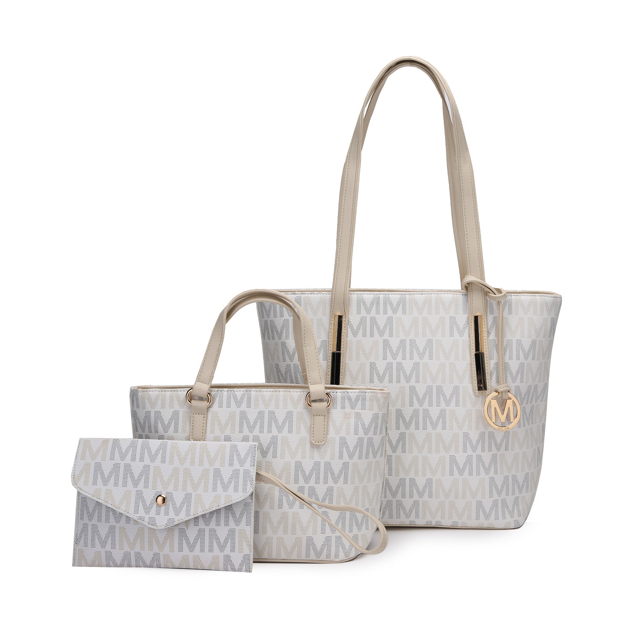  MKF Collection Aylet  Signature Tote Bag and Set - Beige - Bonton