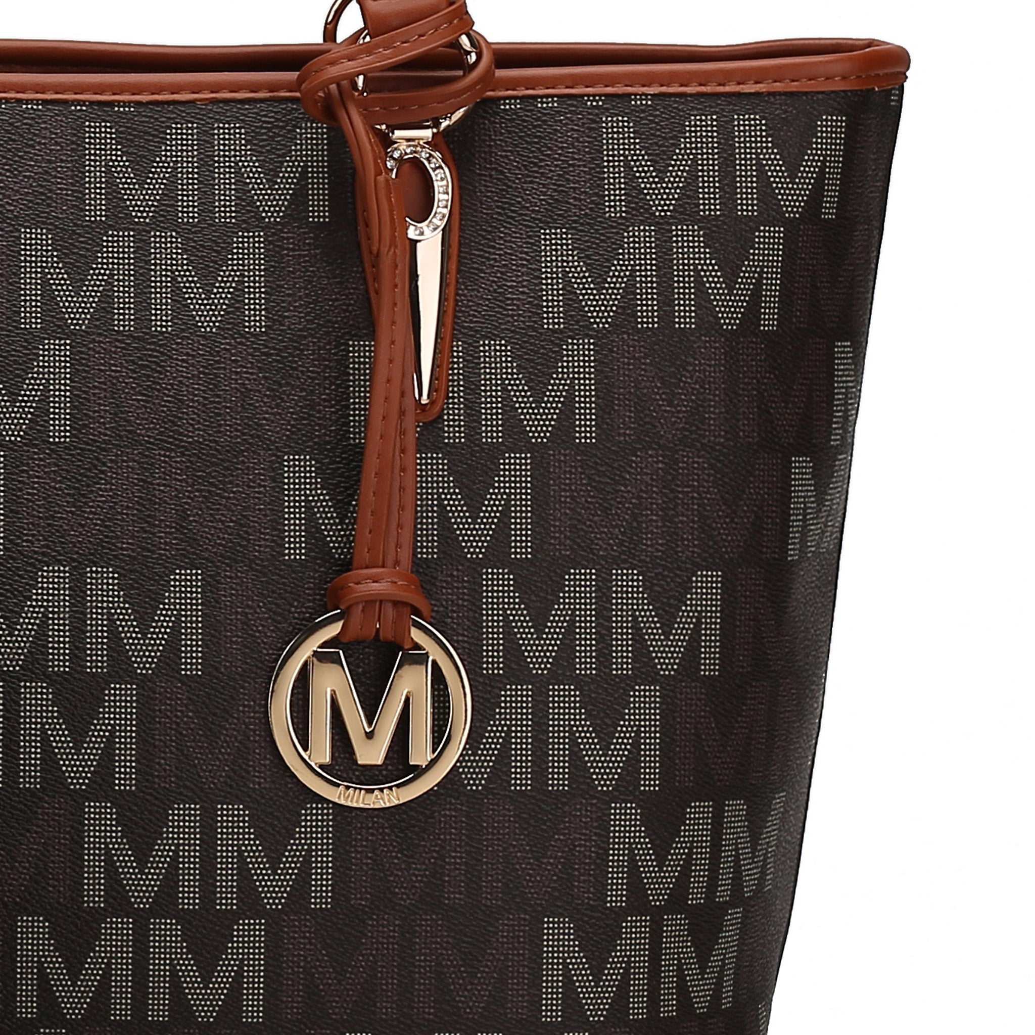  MKF Collection Alexy Signature Tote Bag and Set - Beige - Bonton