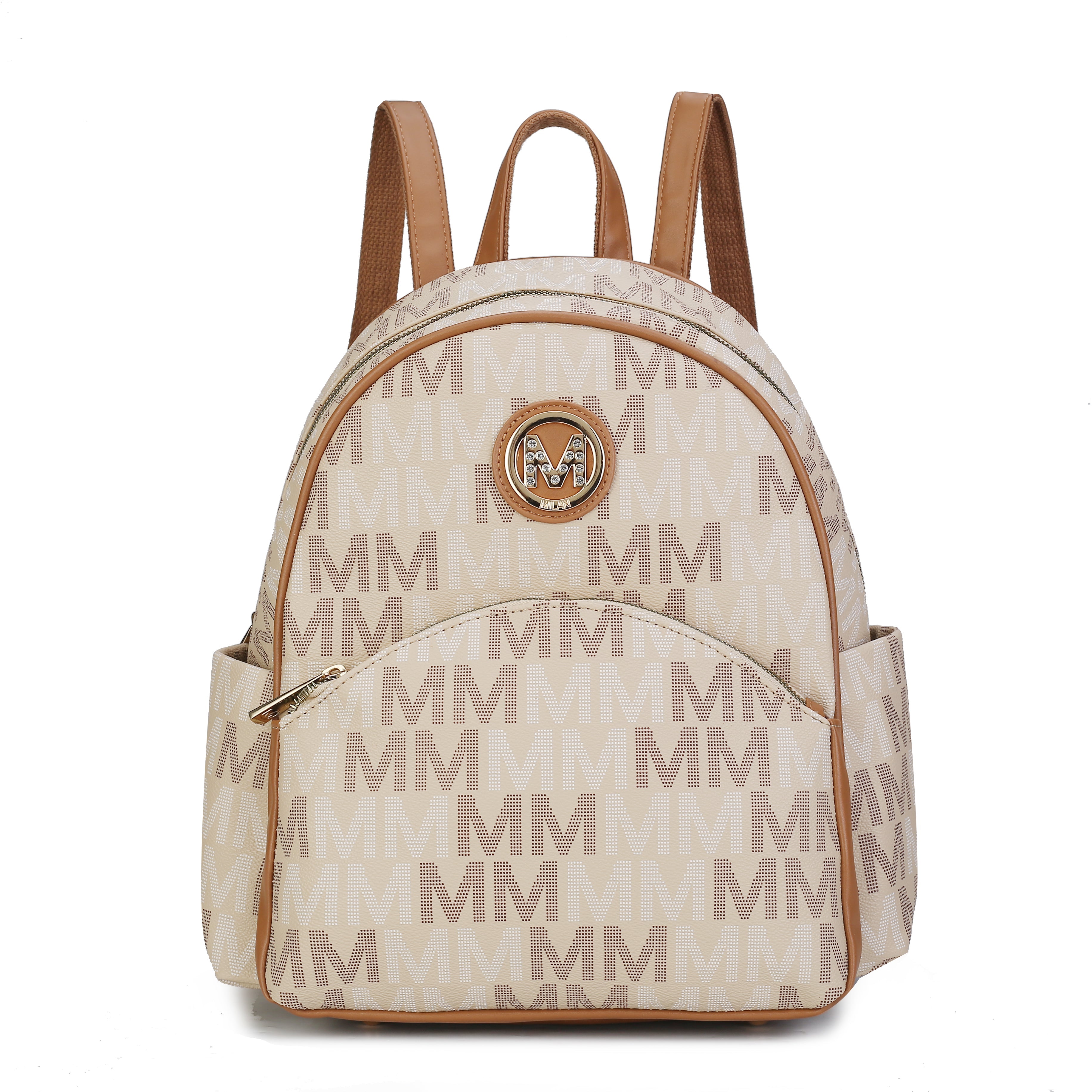  MKF Collection Palmer Signature Backpack - Beige - Bonton