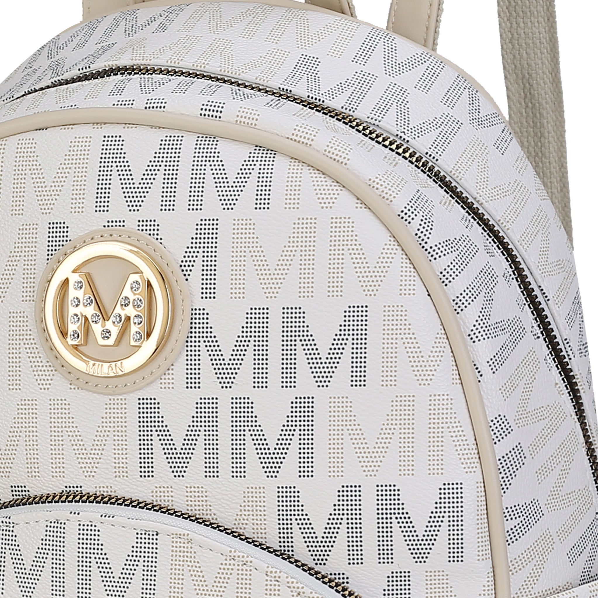  MKF Collection Palmer Signature Backpack - Beige - Bonton