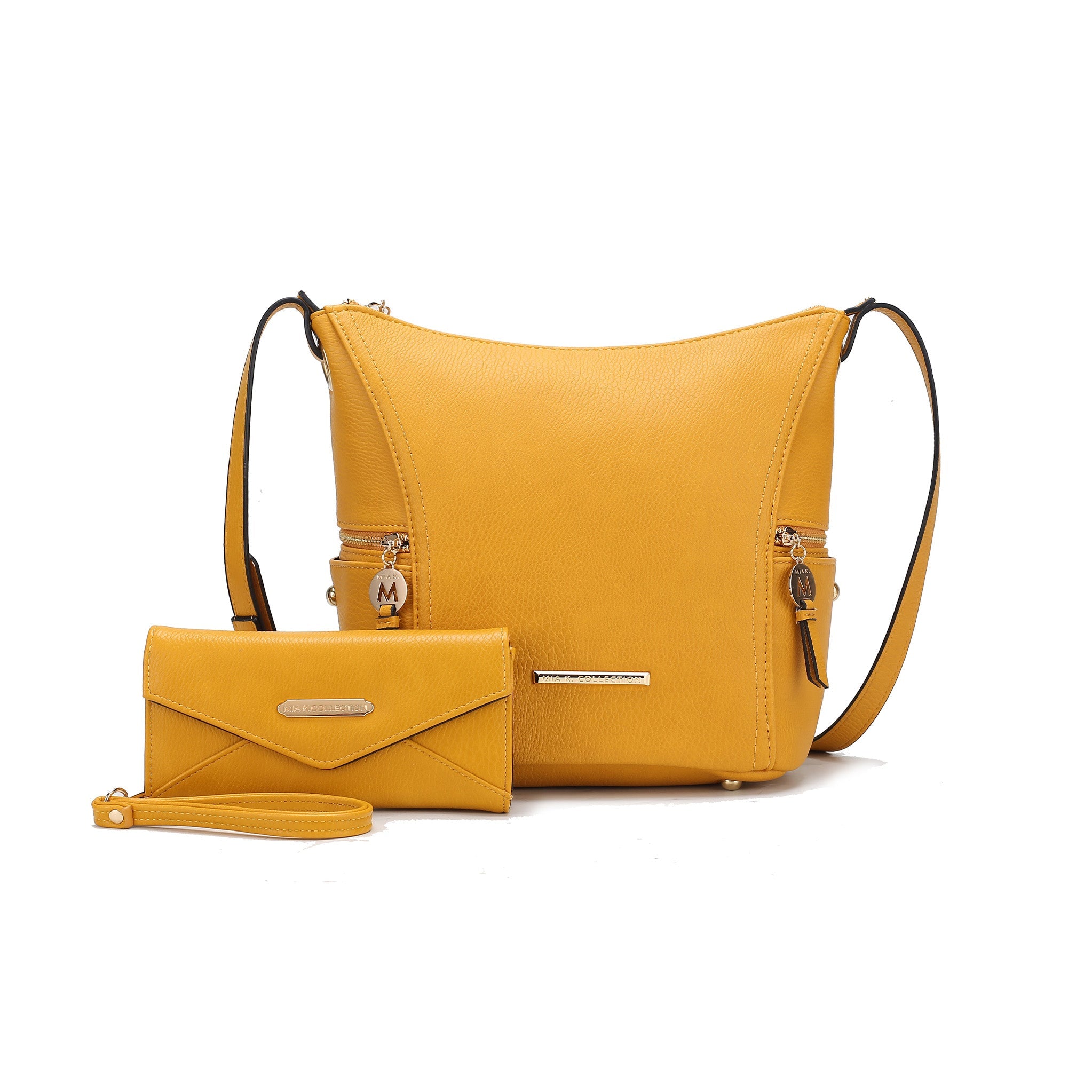  MKF Collection Lux Shoulder Bag and Set - Mustard - Bonton