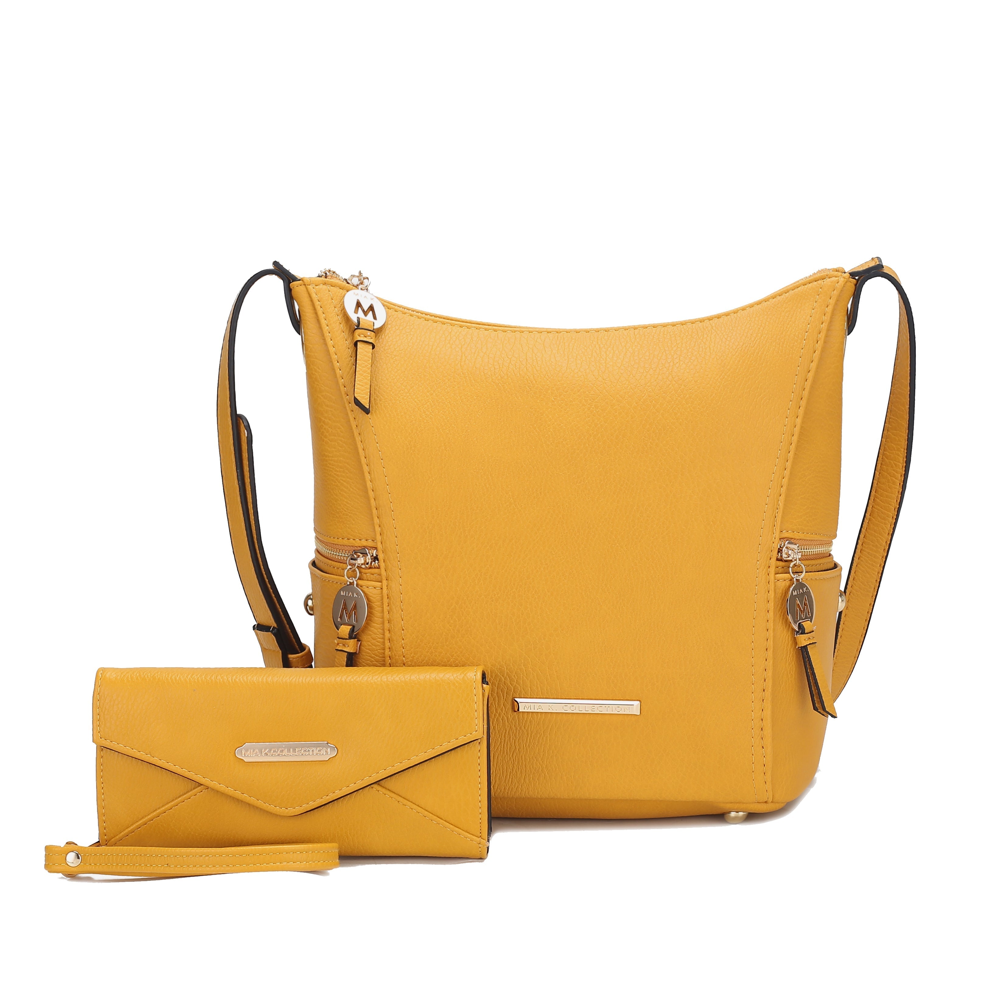  MKF Collection Lux Shoulder Bag and Set - Mustard - Bonton