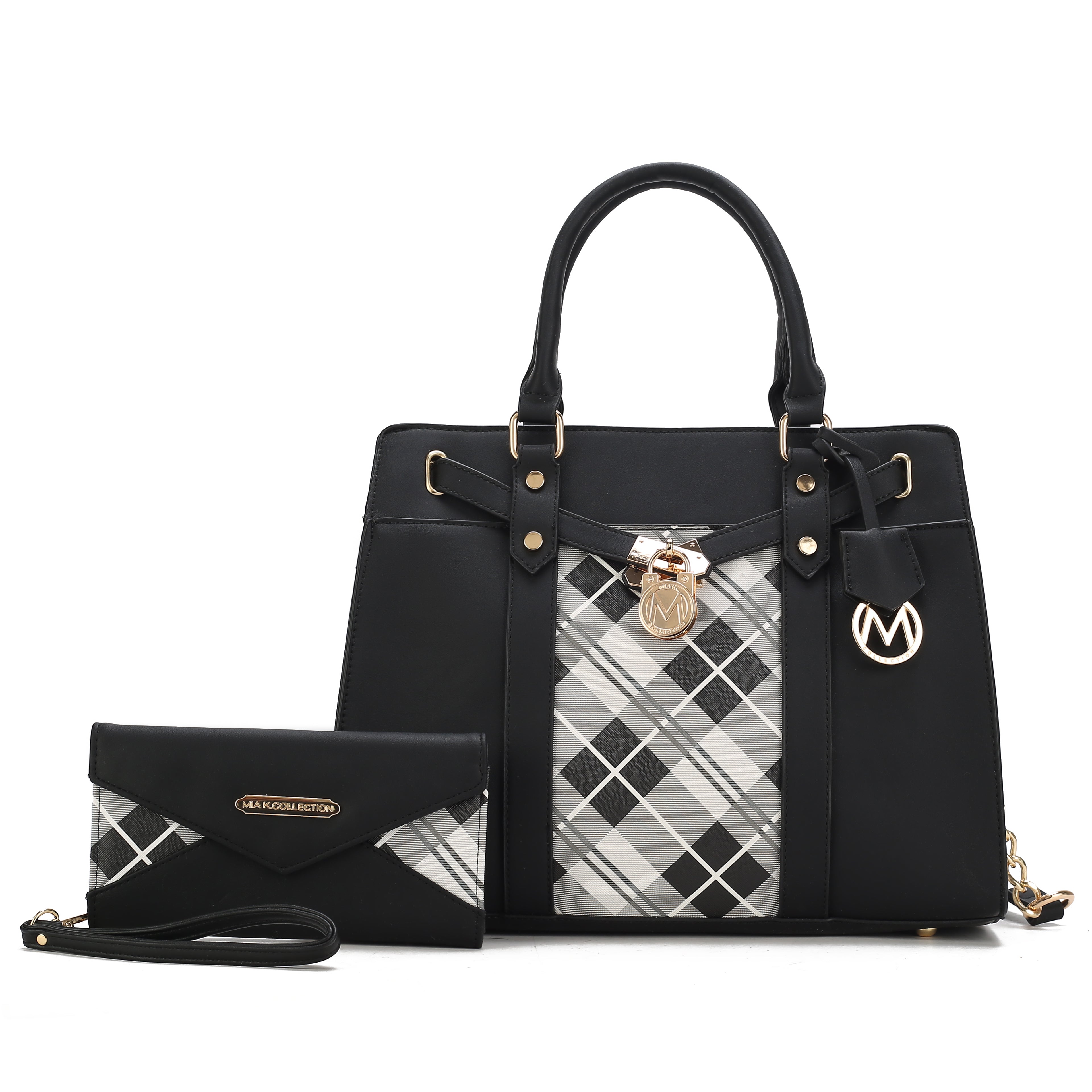  MKF Collection Christine Shoulder Bag and Wallet Set - Black - Bonton