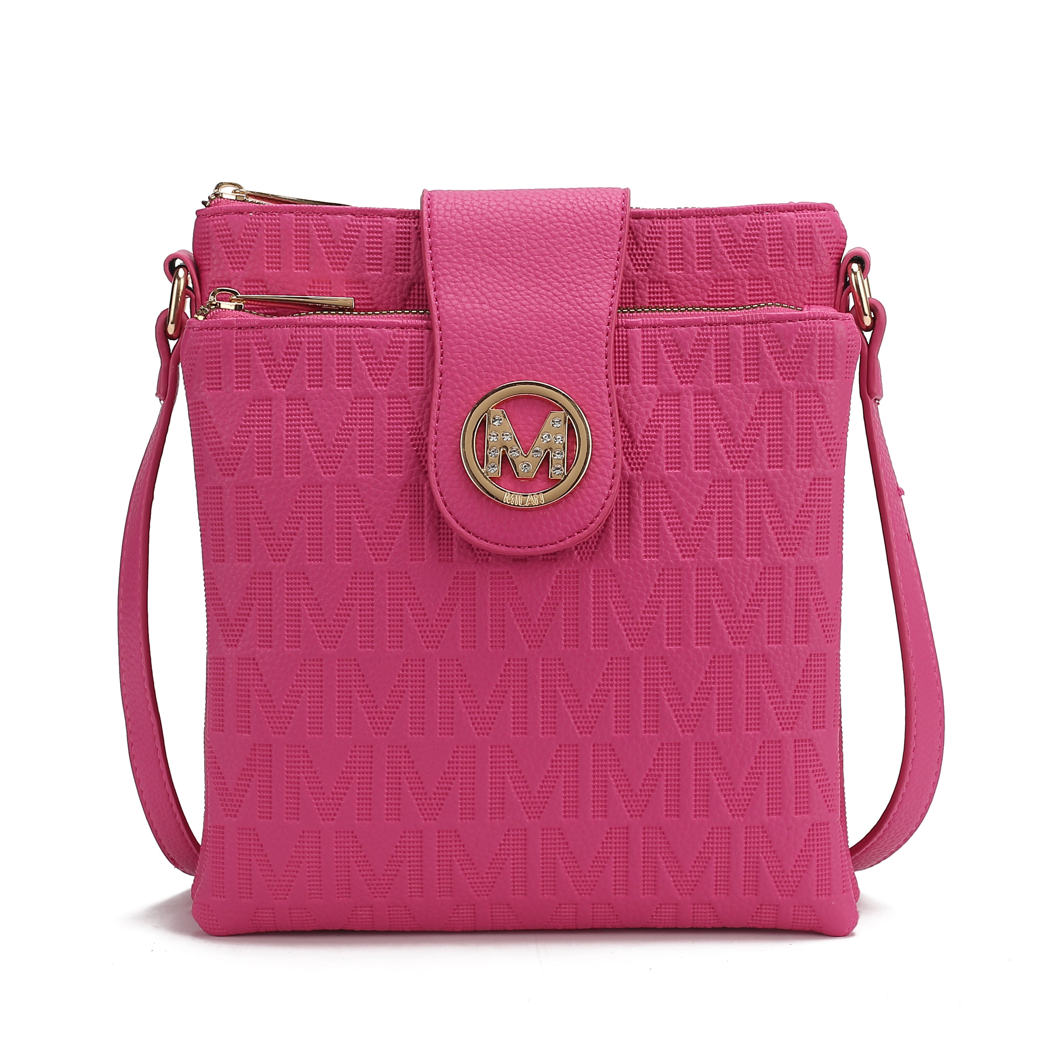  MKF Collection Marietta Signature Crossbody Bag - Rose Pink - Bonton