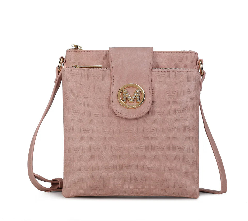  MKF Collection Marietta Signature Crossbody Bag - Rose Pink - Bonton