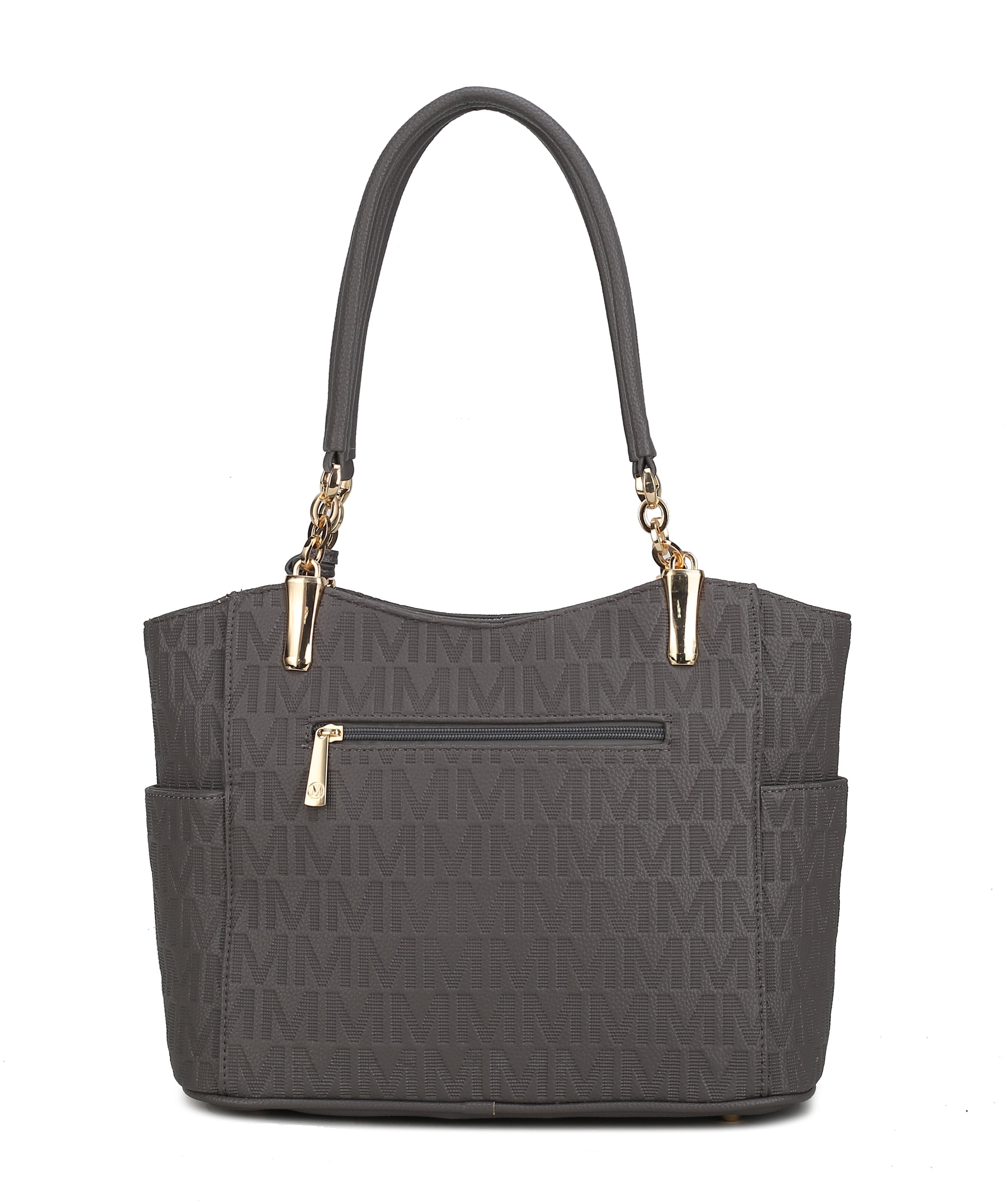  MKF Collection Malika Signature Shoulder Bag - Taupe - Bonton