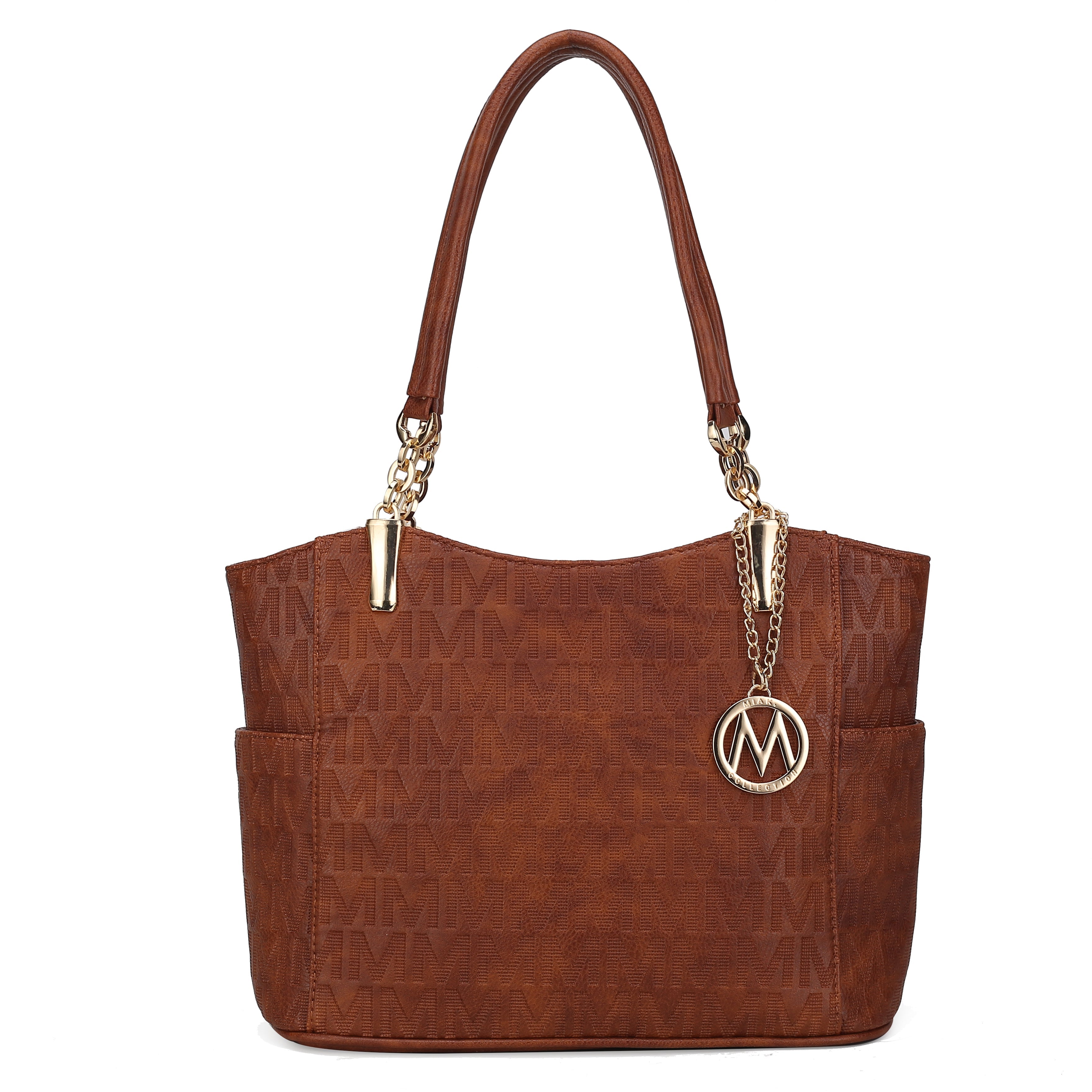  MKF Collection Malika Signature Shoulder Bag - Taupe - Bonton