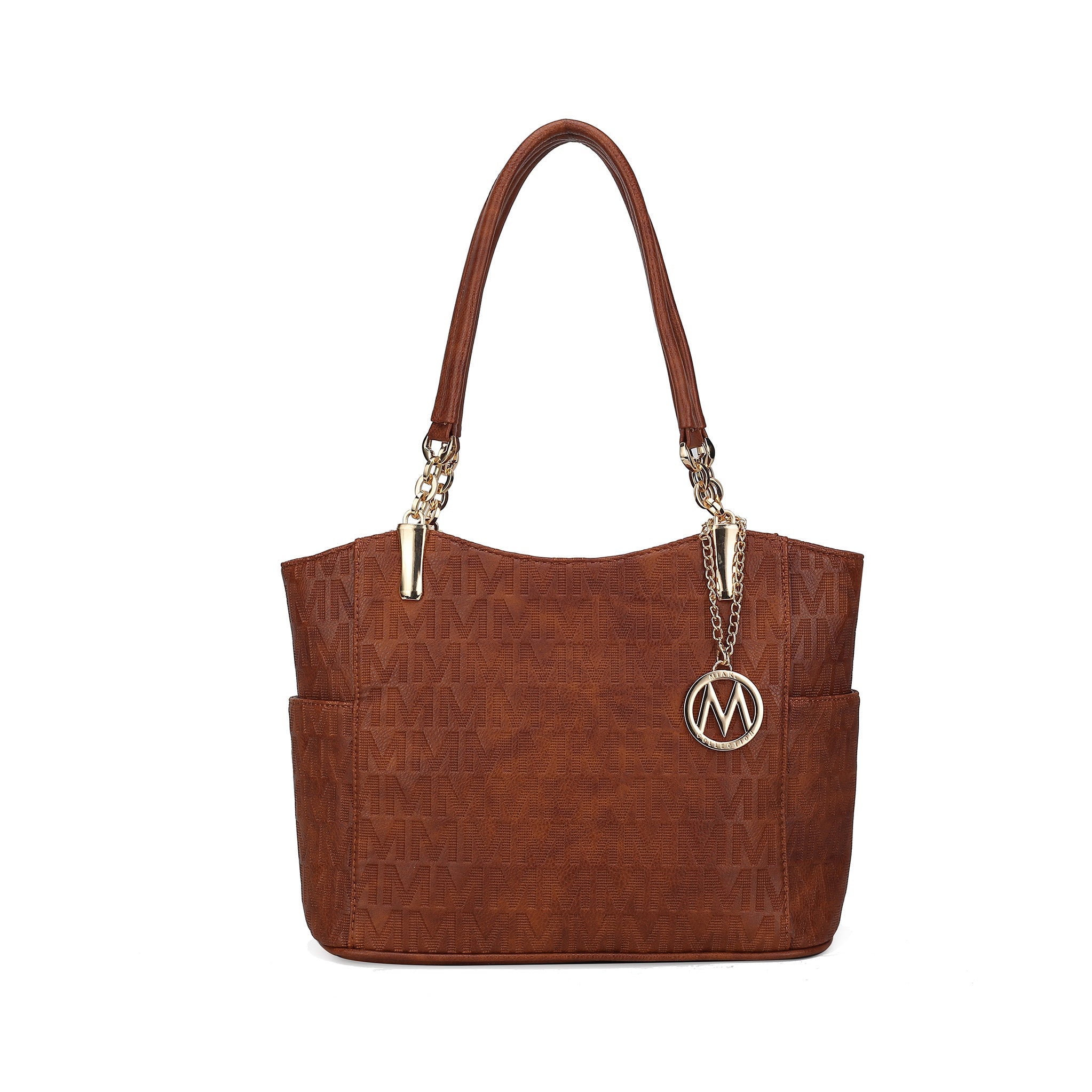  MKF Collection Malika Signature Shoulder Bag - Taupe - Bonton