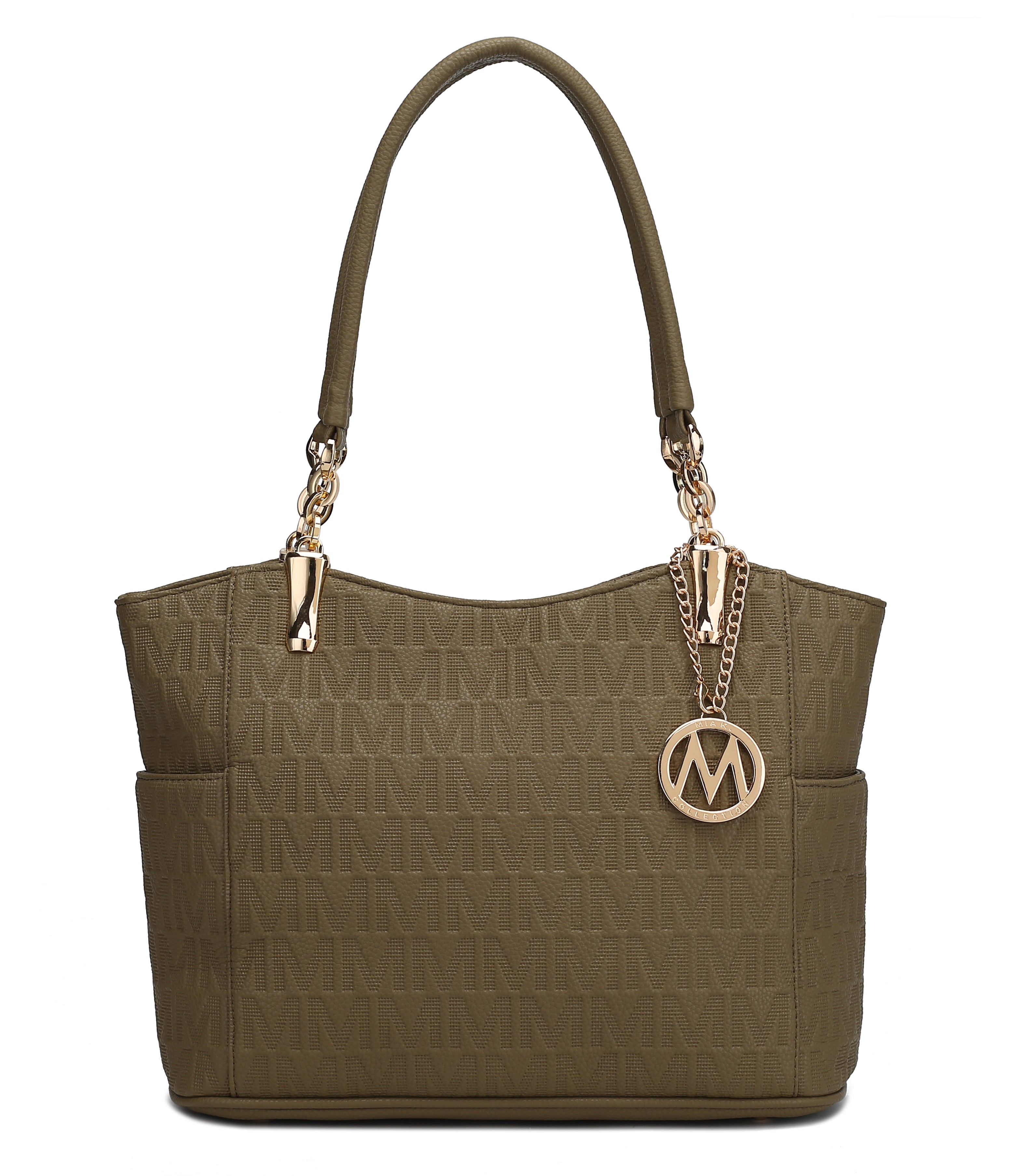  MKF Collection Malika Signature Shoulder Bag - Taupe - Bonton