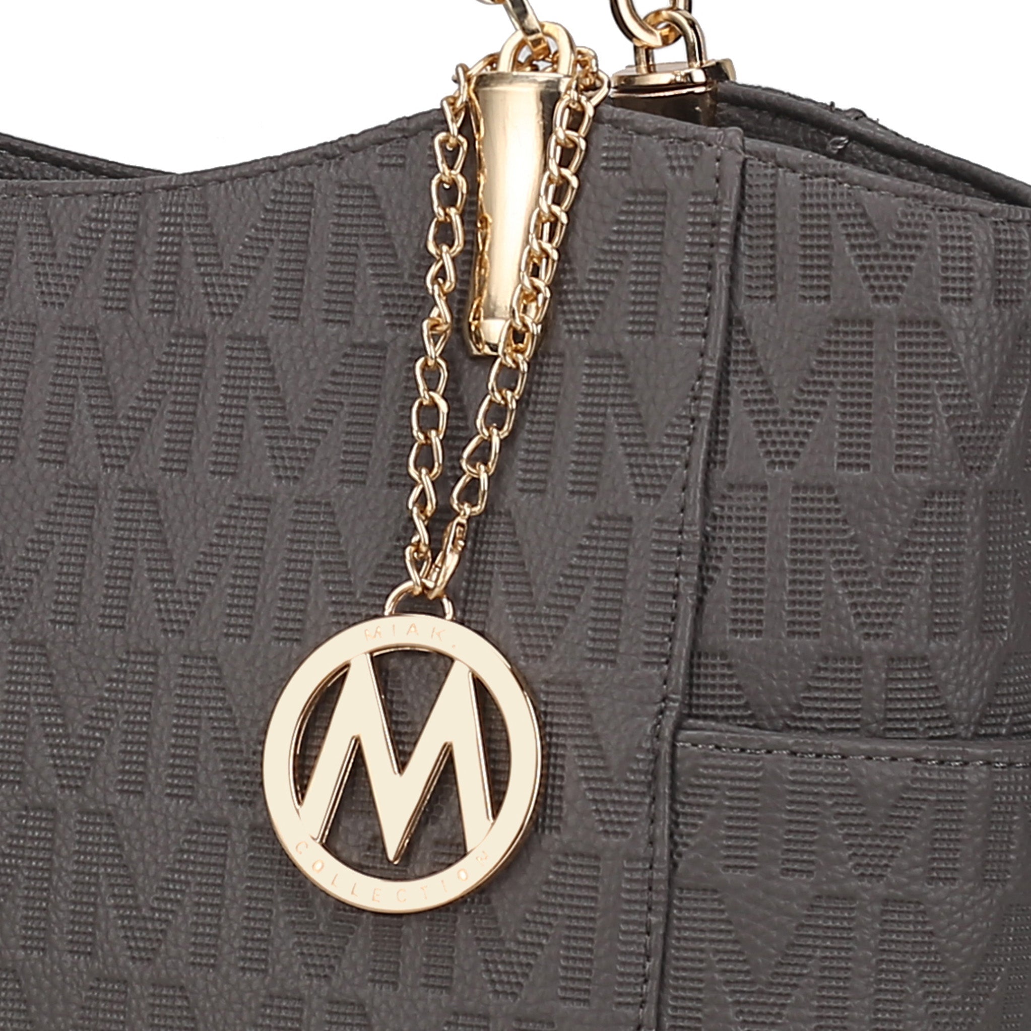  MKF Collection Malika Signature Shoulder Bag - Taupe - Bonton