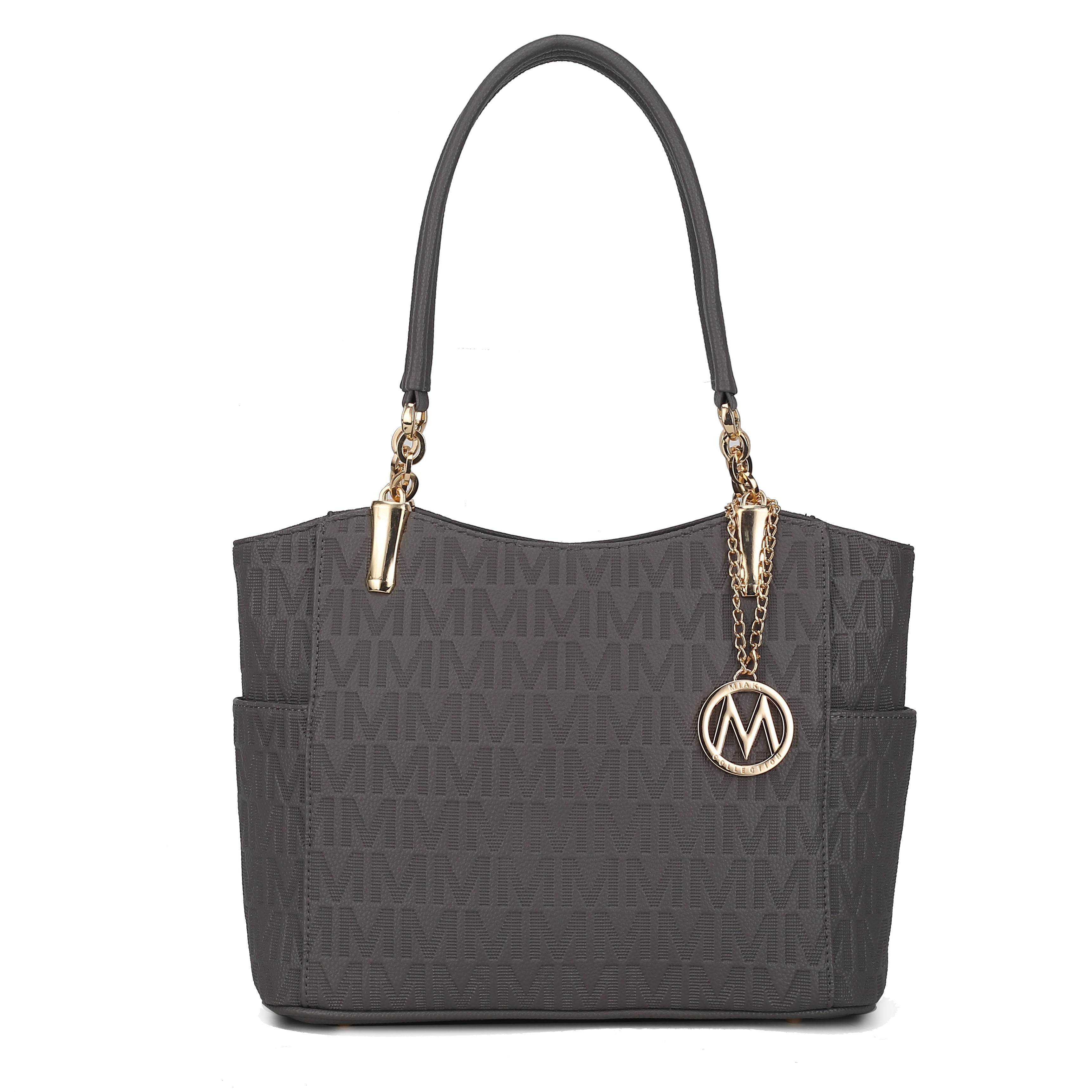  MKF Collection Malika Signature Shoulder Bag - Taupe - Bonton