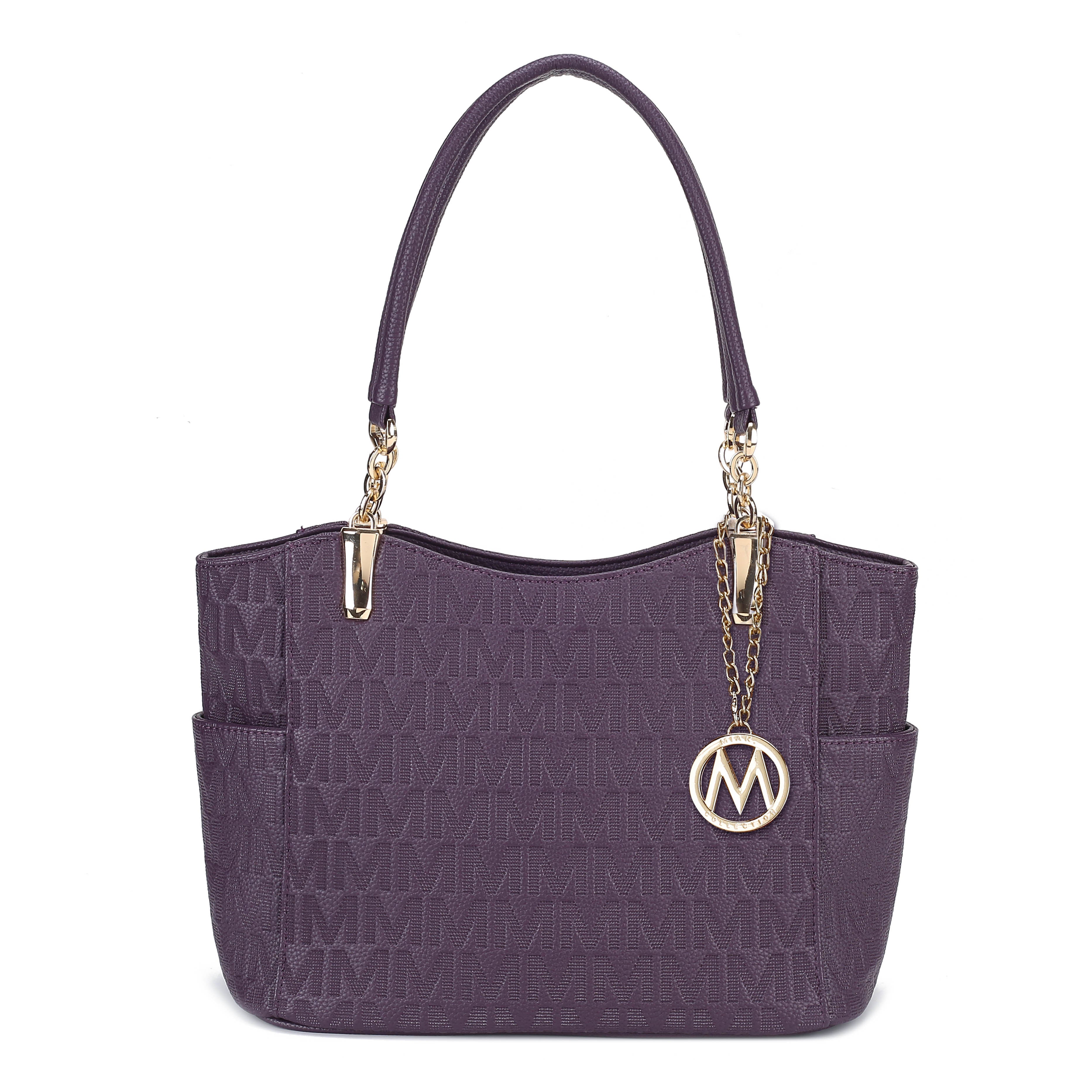  MKF Collection Malika Signature Shoulder Bag - Taupe - Bonton