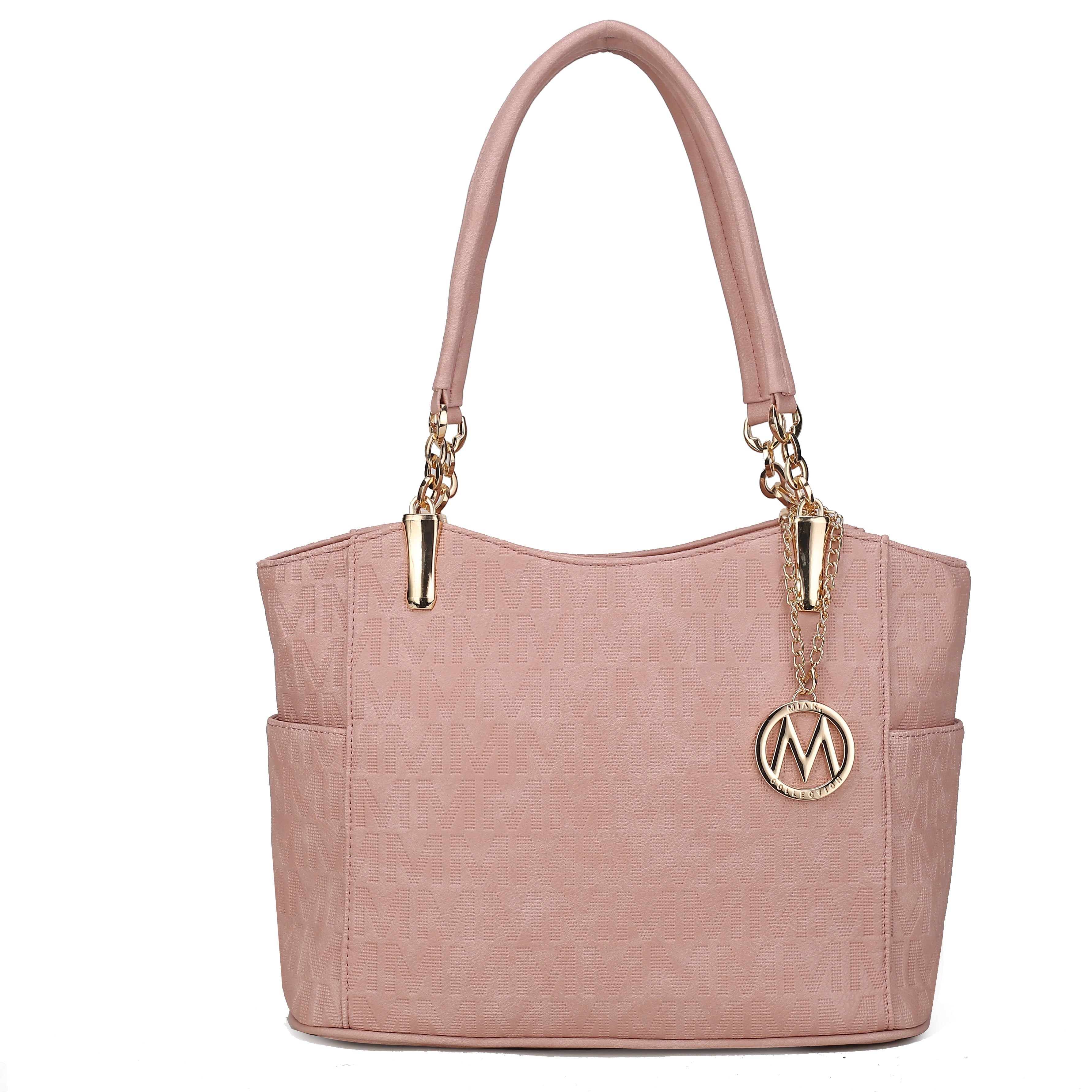  MKF Collection Malika Signature Shoulder Bag - Taupe - Bonton