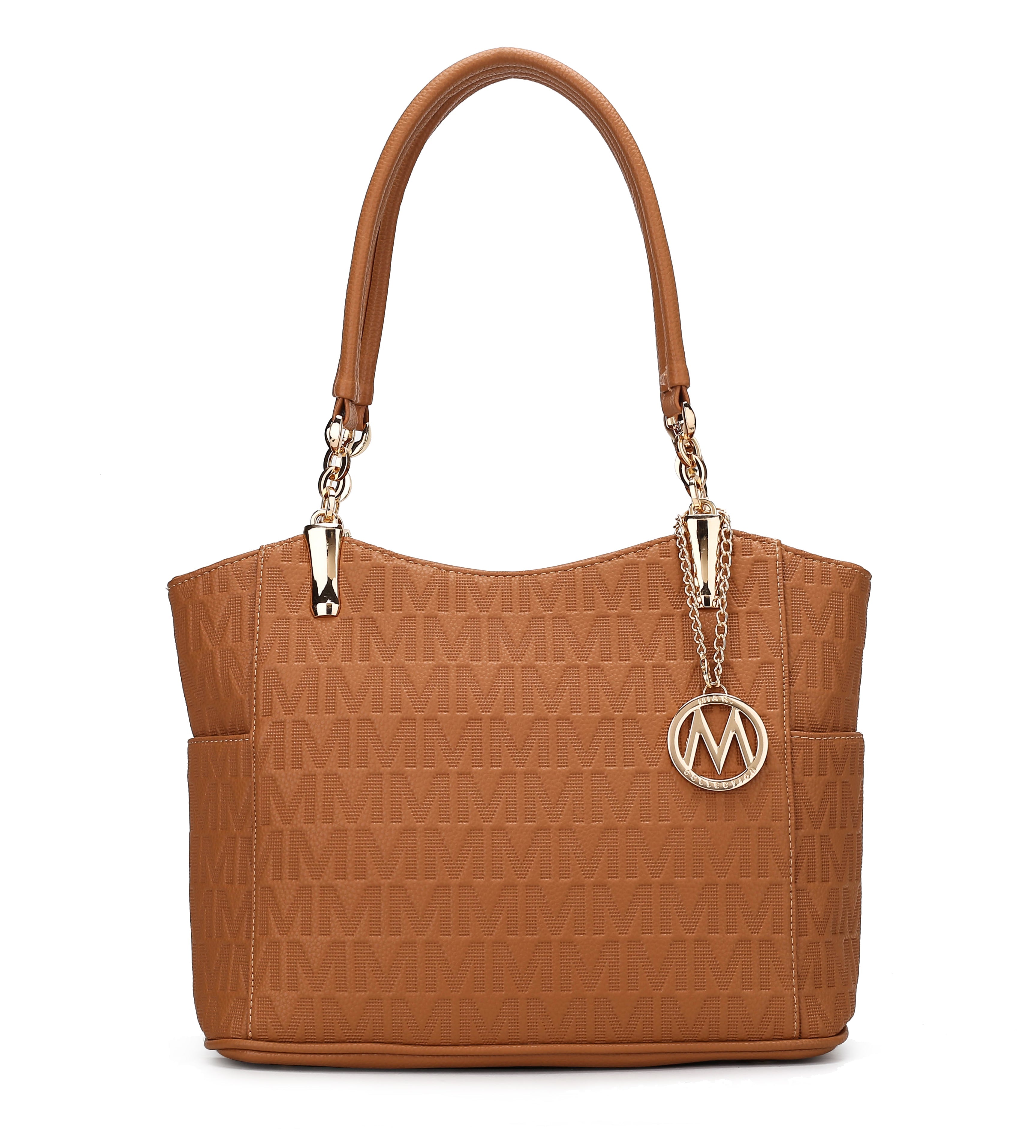  MKF Collection Malika Signature Shoulder Bag - Taupe - Bonton