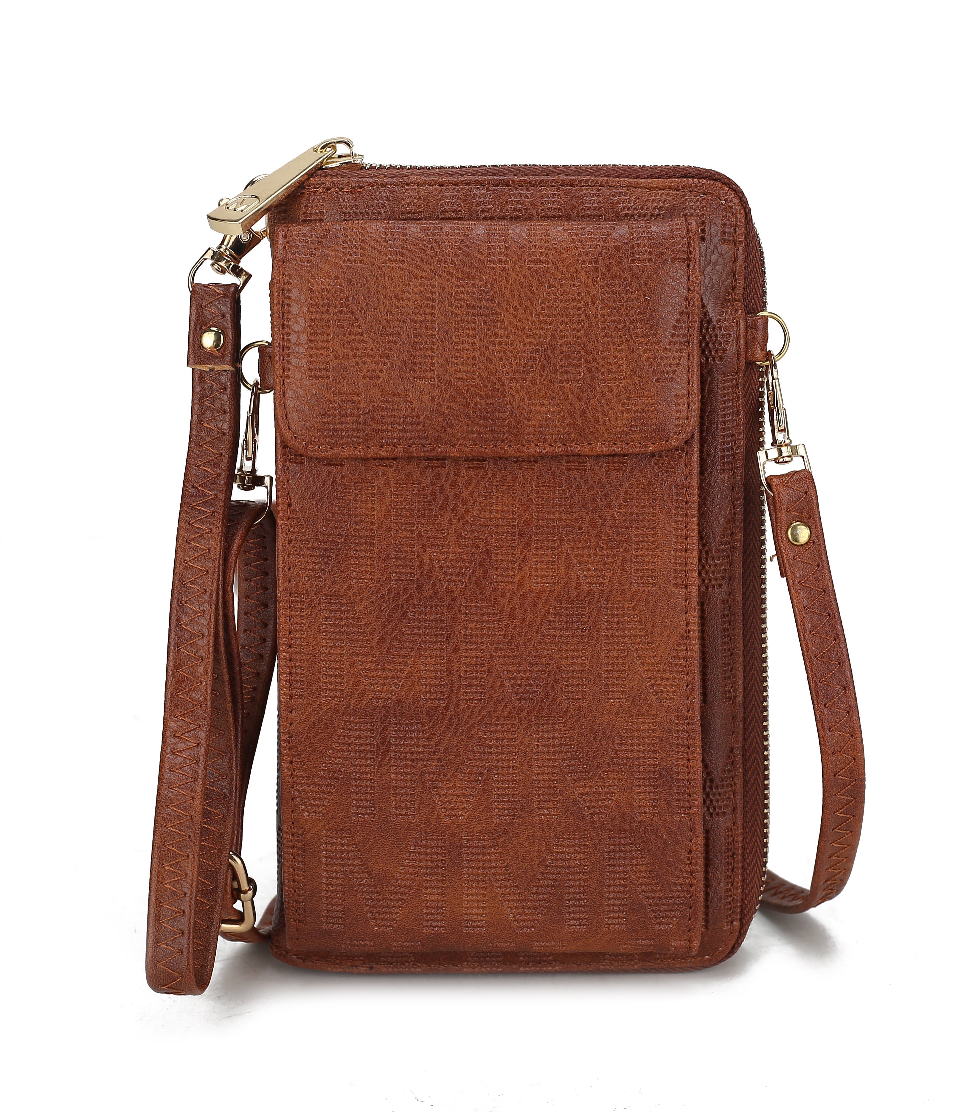  MKF Collection Caddy Signature Phone Crossbody - Beige - Bonton