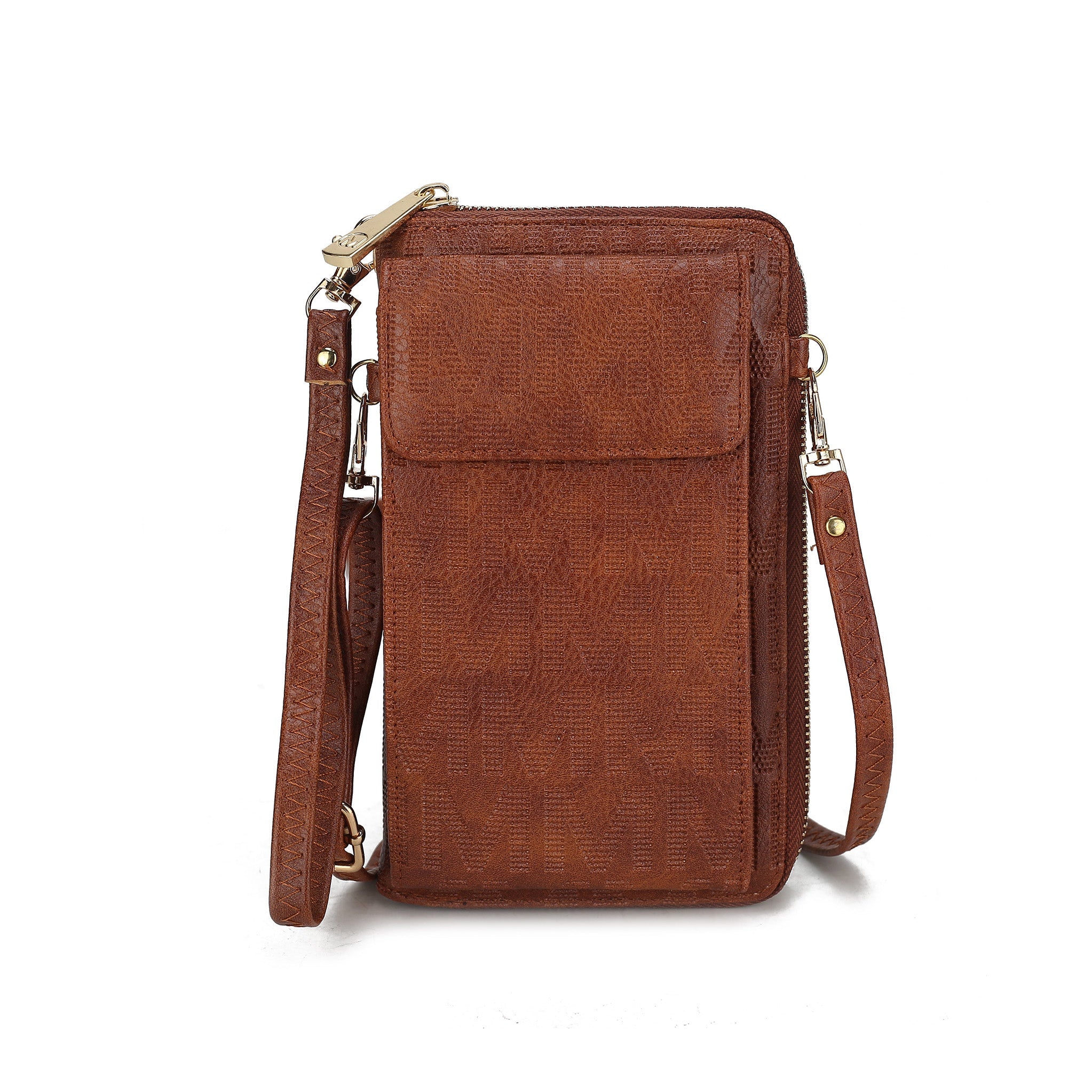  MKF Collection Caddy Signature Phone Crossbody - Beige - Bonton