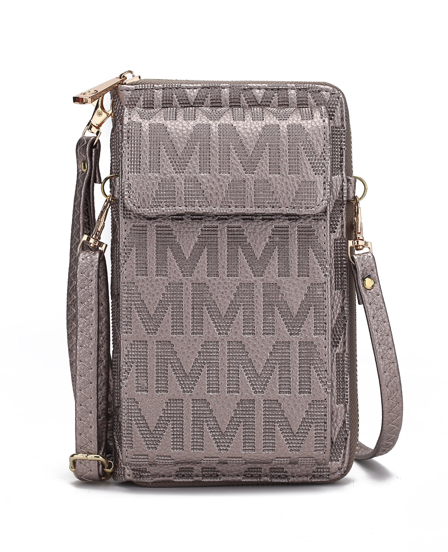  MKF Collection Caddy Signature Phone Crossbody - Beige - Bonton