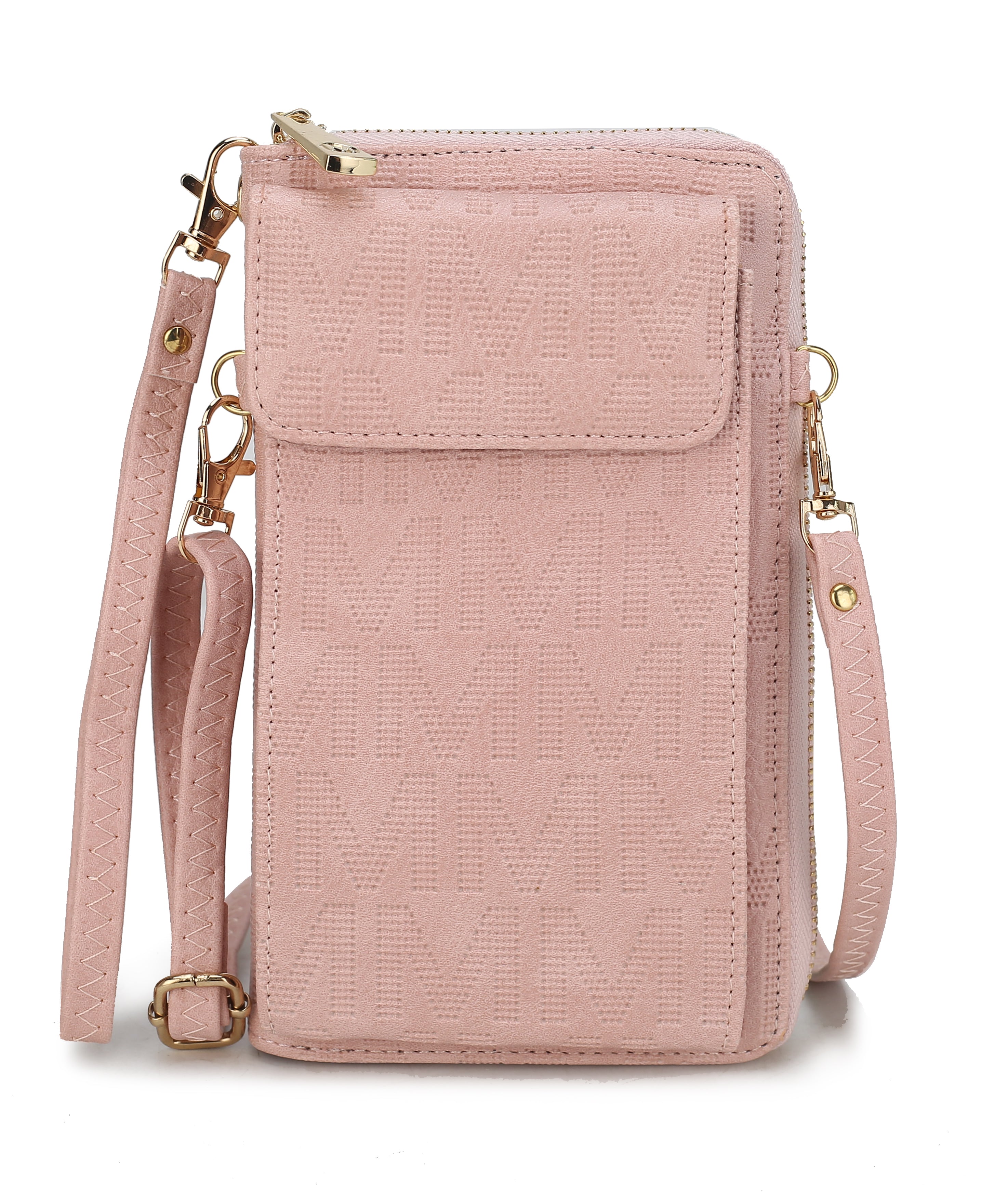  MKF Collection Caddy Signature Phone Crossbody - Beige - Bonton