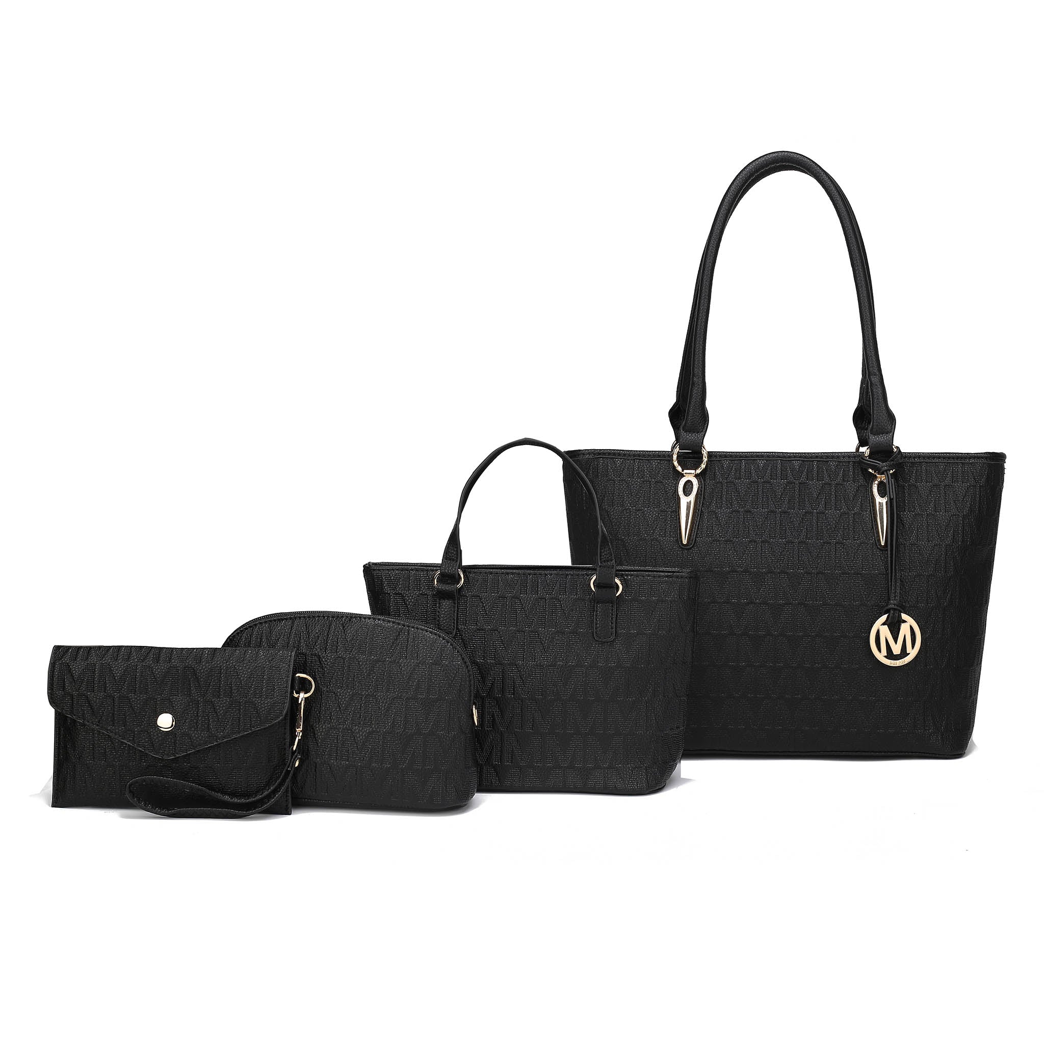  MKF Collection Edelyn Signature Tote Bag and Set - Beige - Bonton