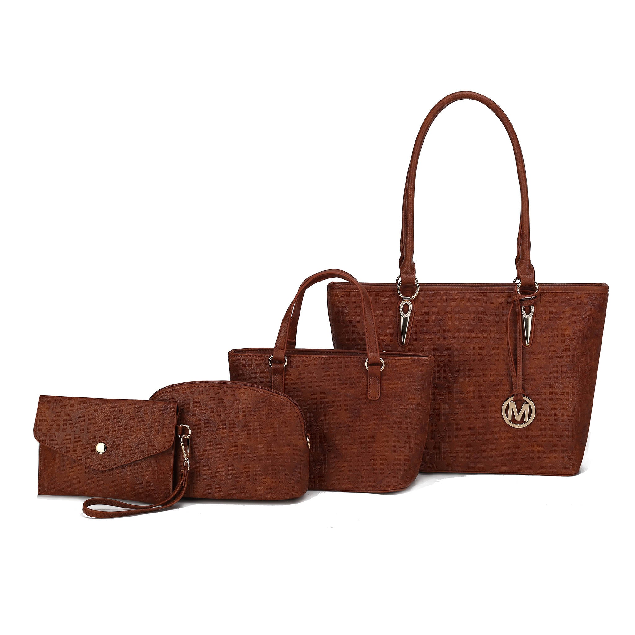  MKF Collection Edelyn Signature Tote Bag and Set - Beige - Bonton