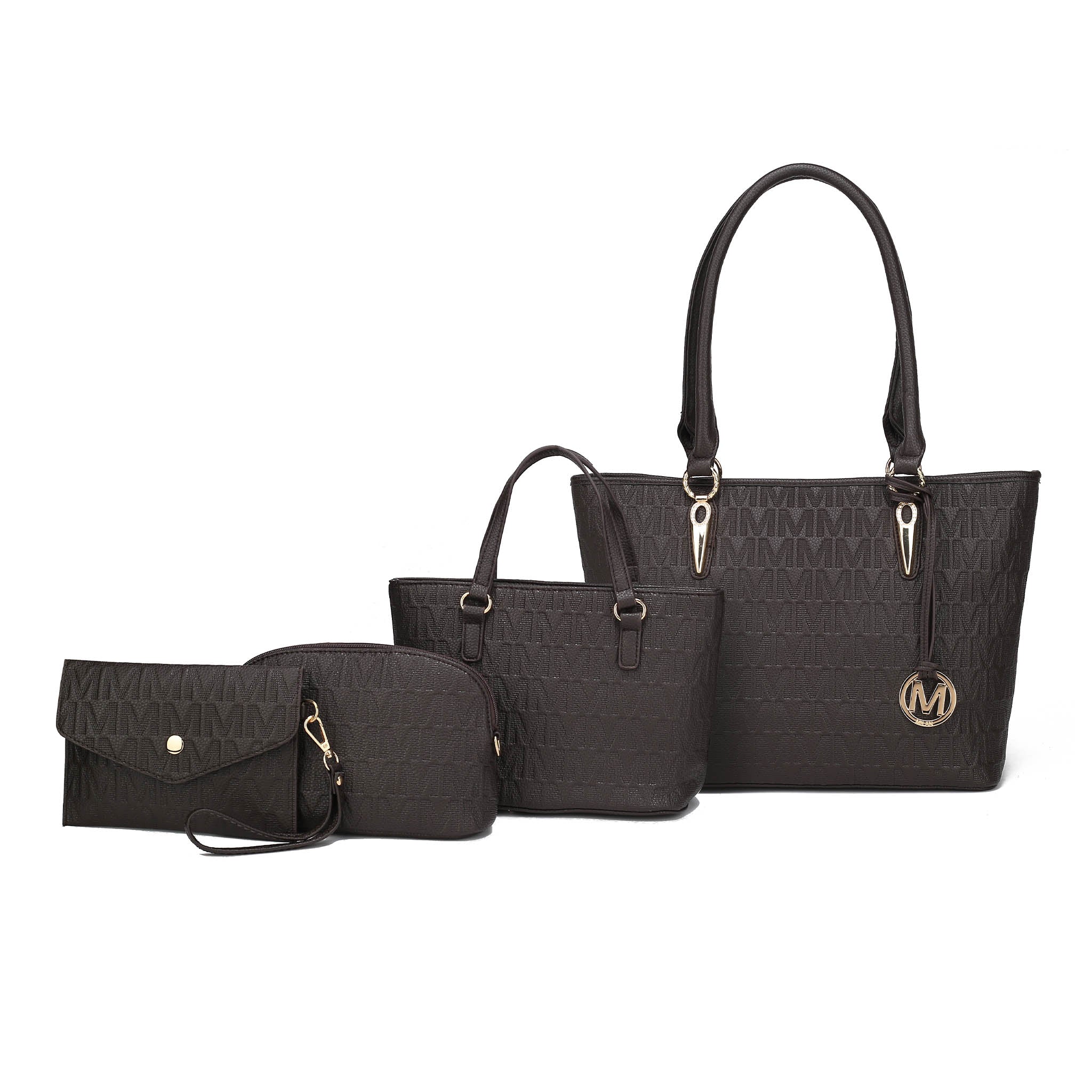  MKF Collection Edelyn Signature Tote Bag and Set - Beige - Bonton