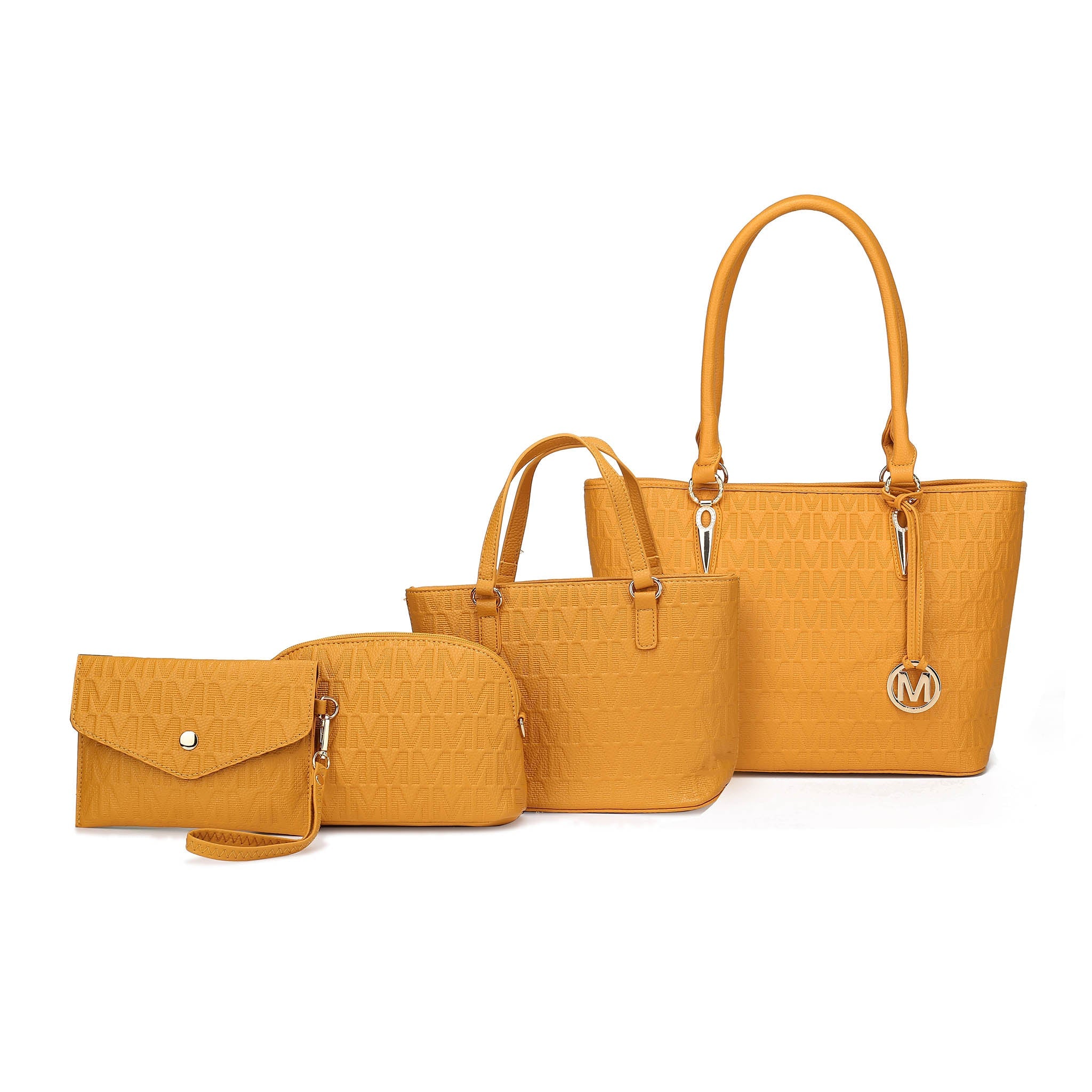  MKF Collection Edelyn Signature Tote Bag and Set - Beige - Bonton