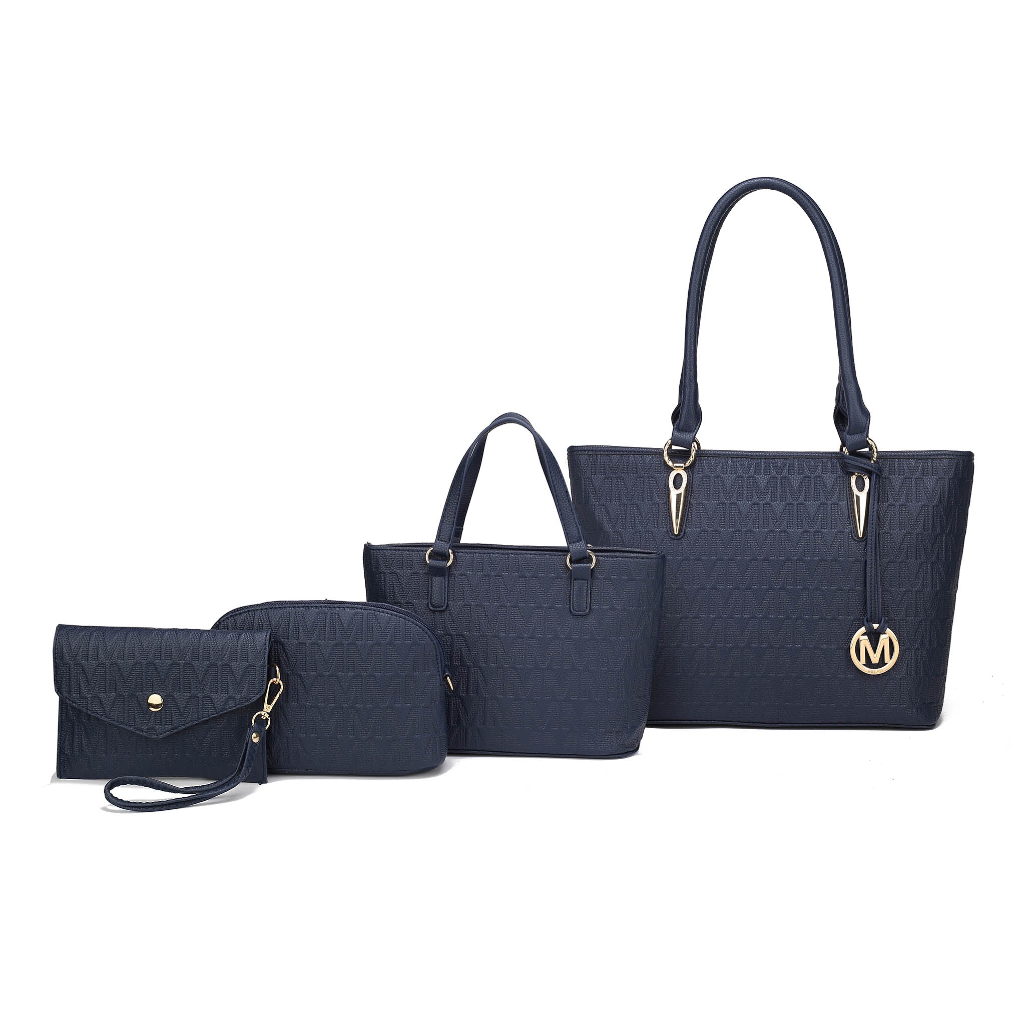  MKF Collection Edelyn Signature Tote Bag and Set - Beige - Bonton
