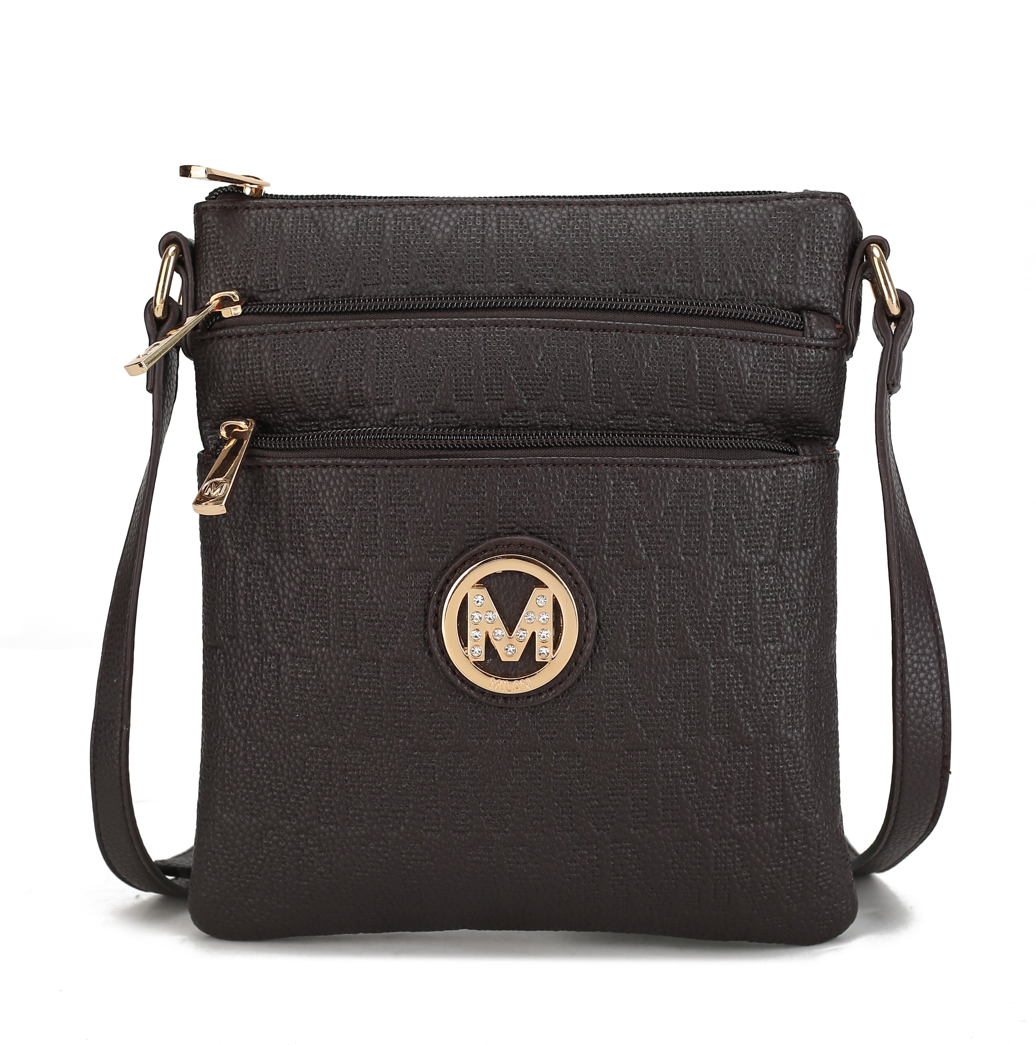  MKF Collection Lennit Signature Crossbody Bag - Chocolate - Bonton