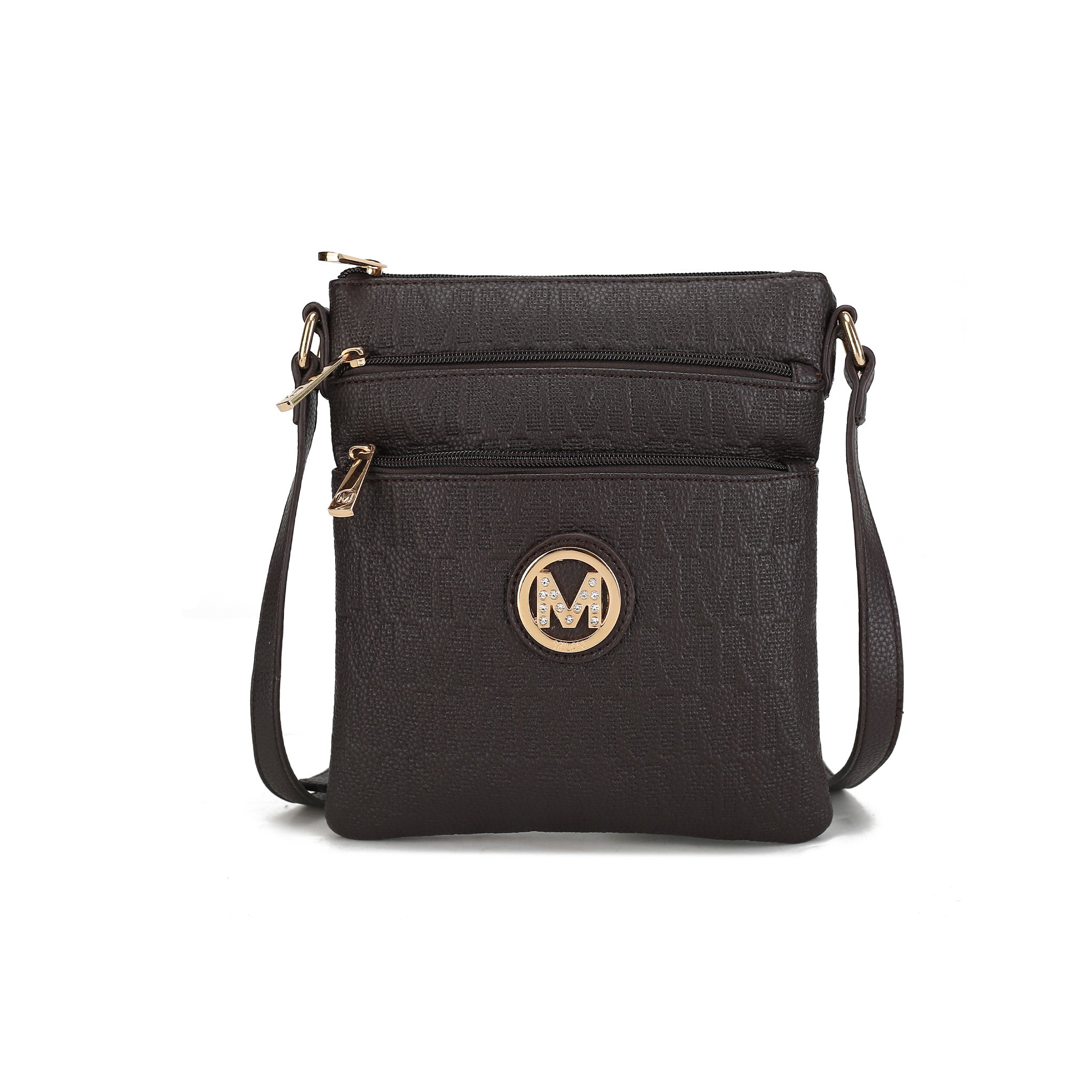  MKF Collection Lennit Signature Crossbody Bag - Chocolate - Bonton