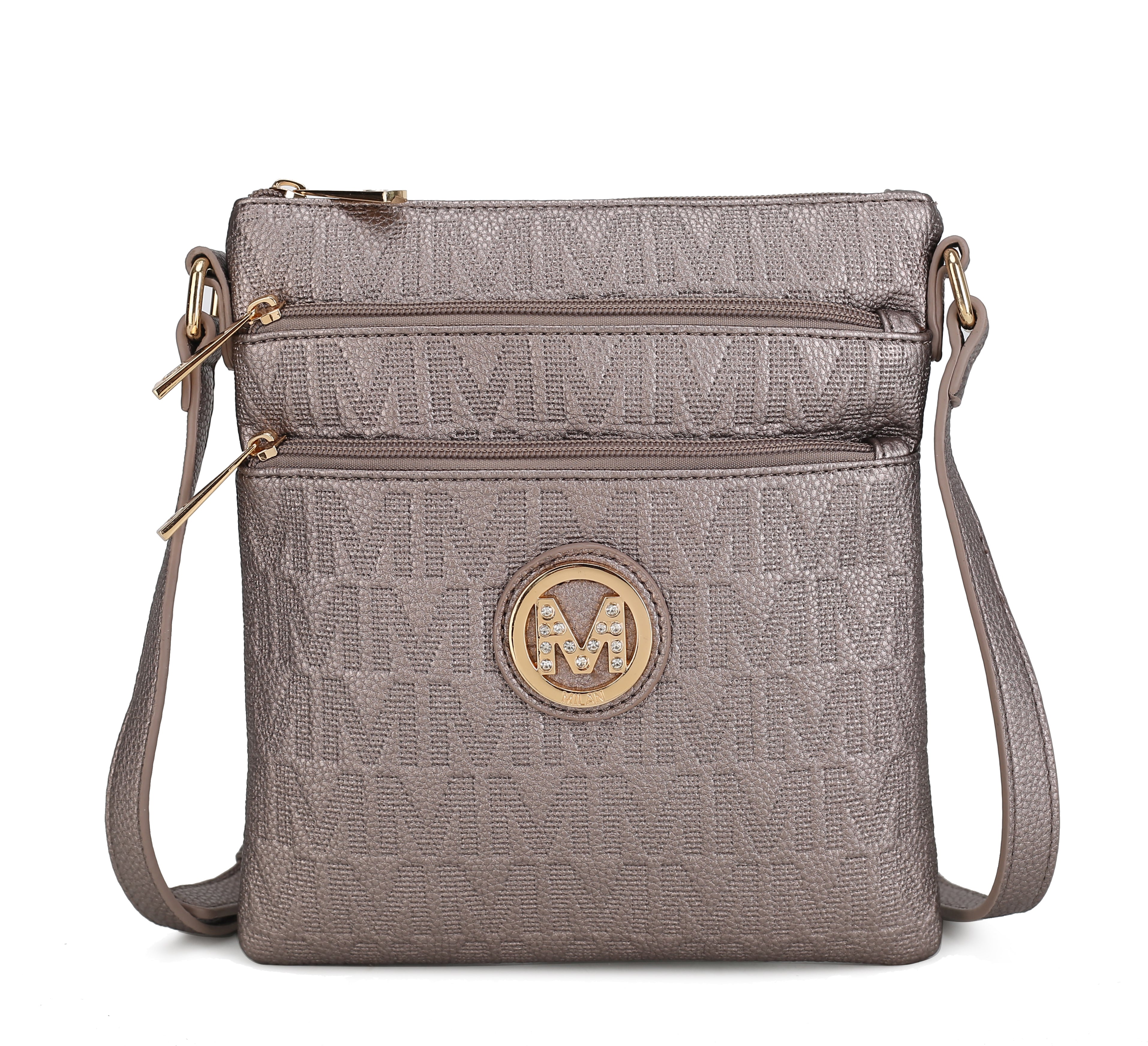  MKF Collection Lennit Signature Crossbody Bag - Chocolate - Bonton