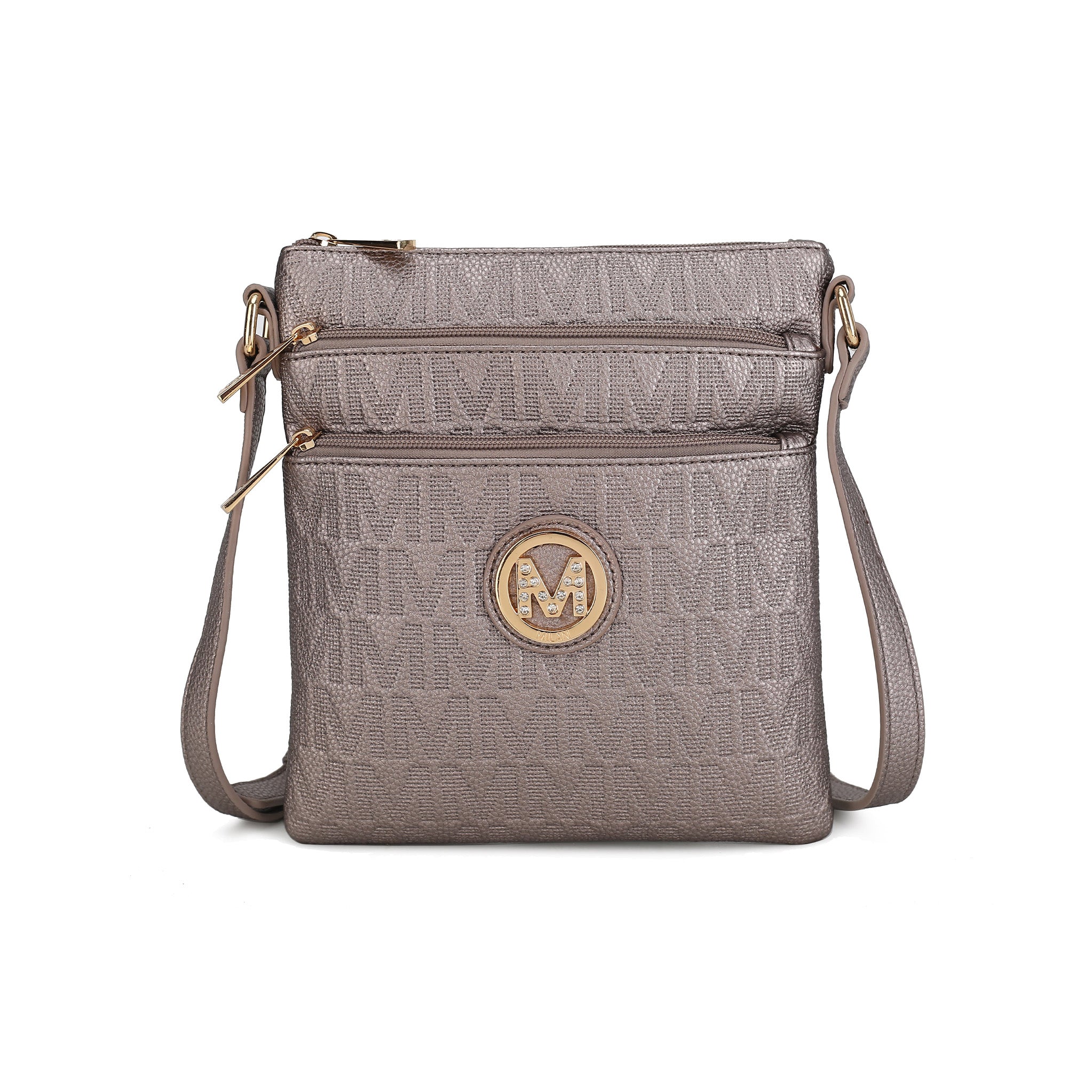  MKF Collection Lennit Signature Crossbody Bag - Chocolate - Bonton