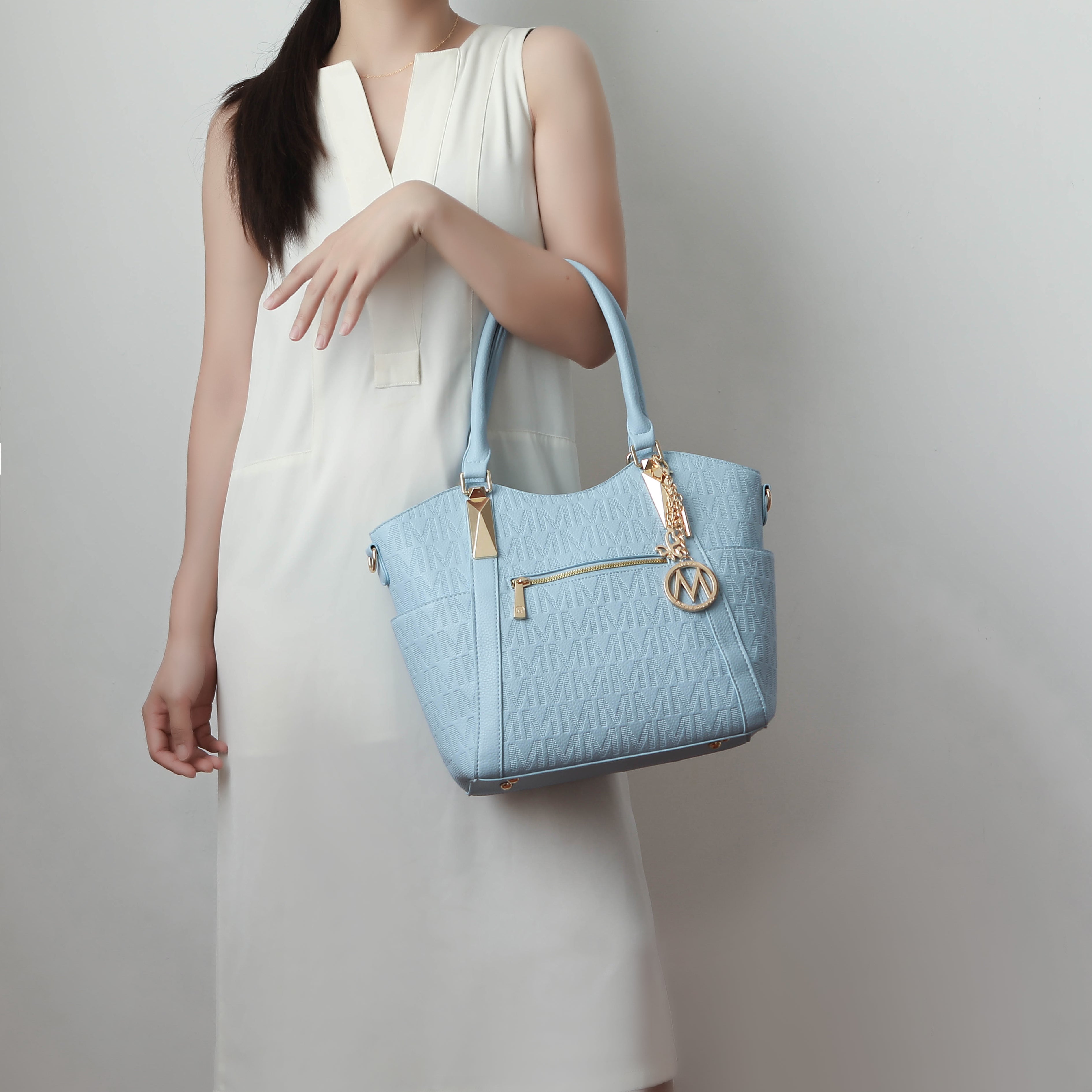  MKF Collection Hazel Signature Tote Bag - Beige - Bonton
