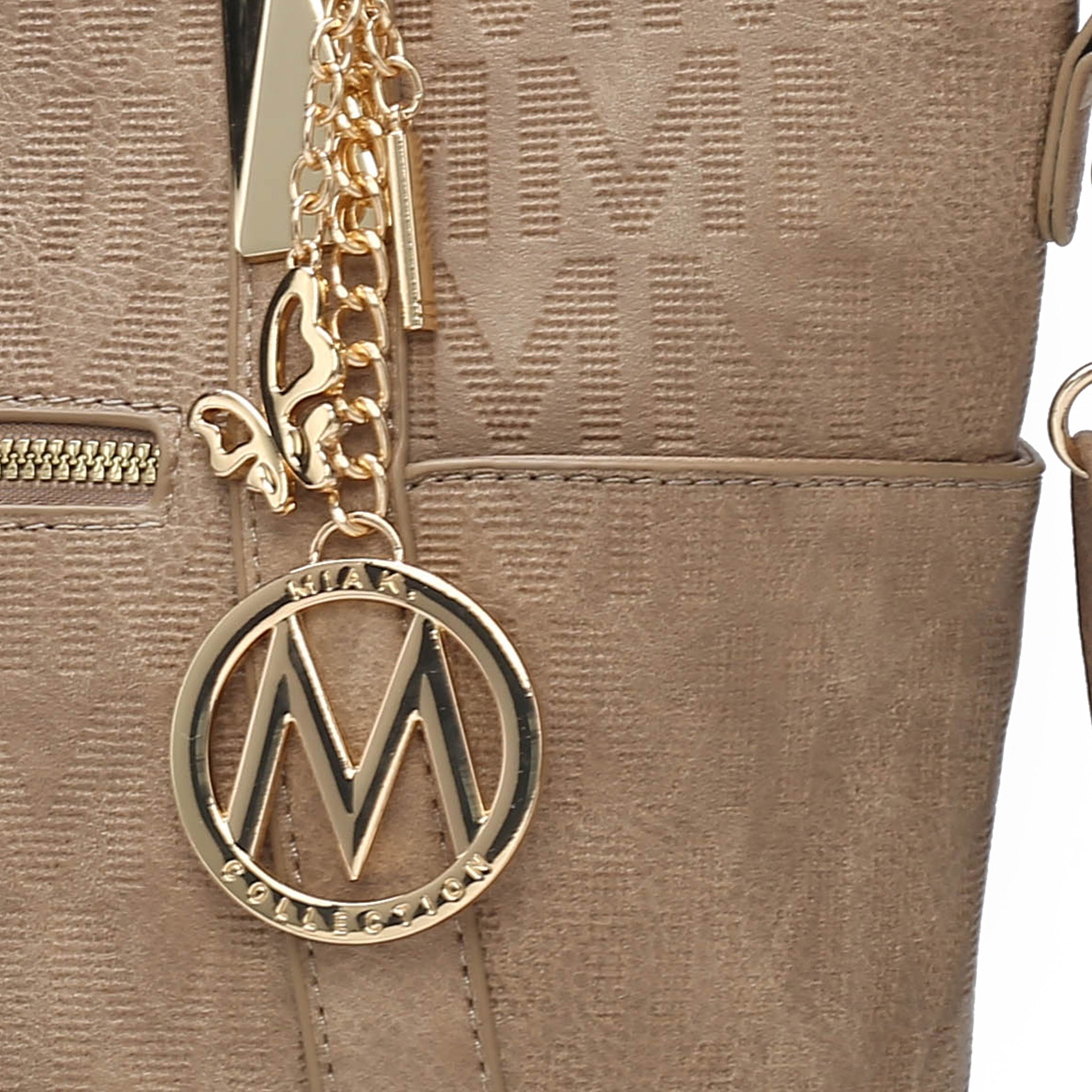  MKF Collection Hazel Signature Tote Bag - Beige - Bonton