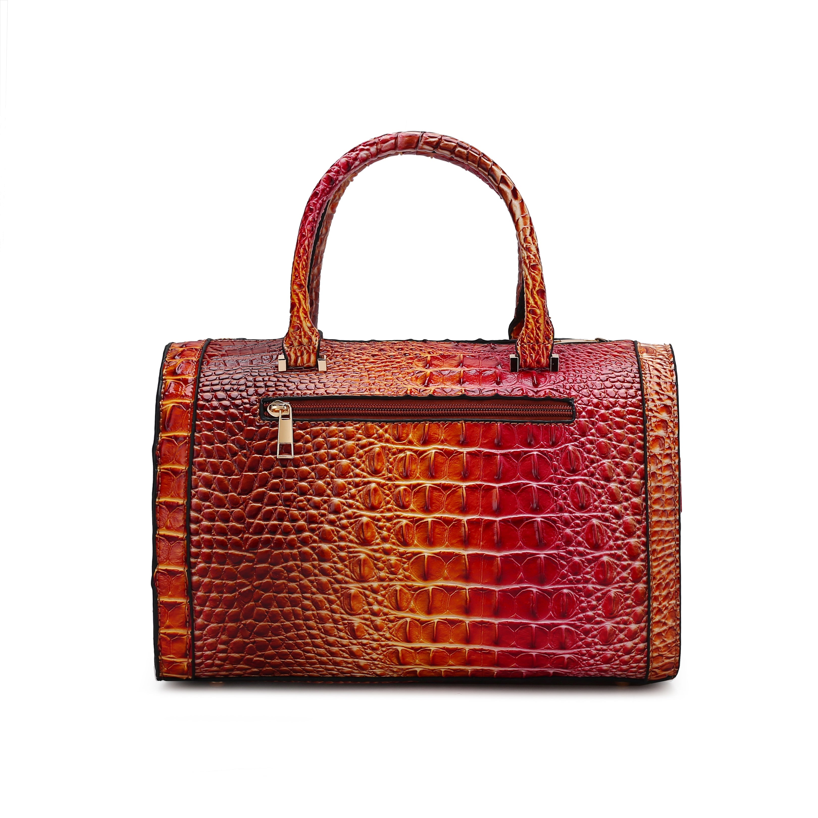  MKF Collection Eleanor Gradient Croc Shoulder Bag - Croc Coral - Bonton