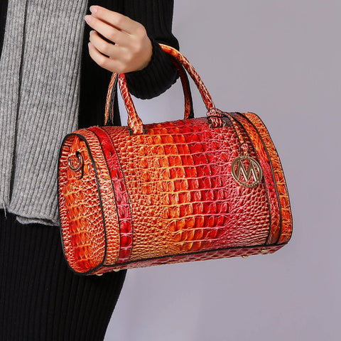 Eleanor Gradient Croc Shoulder Bag