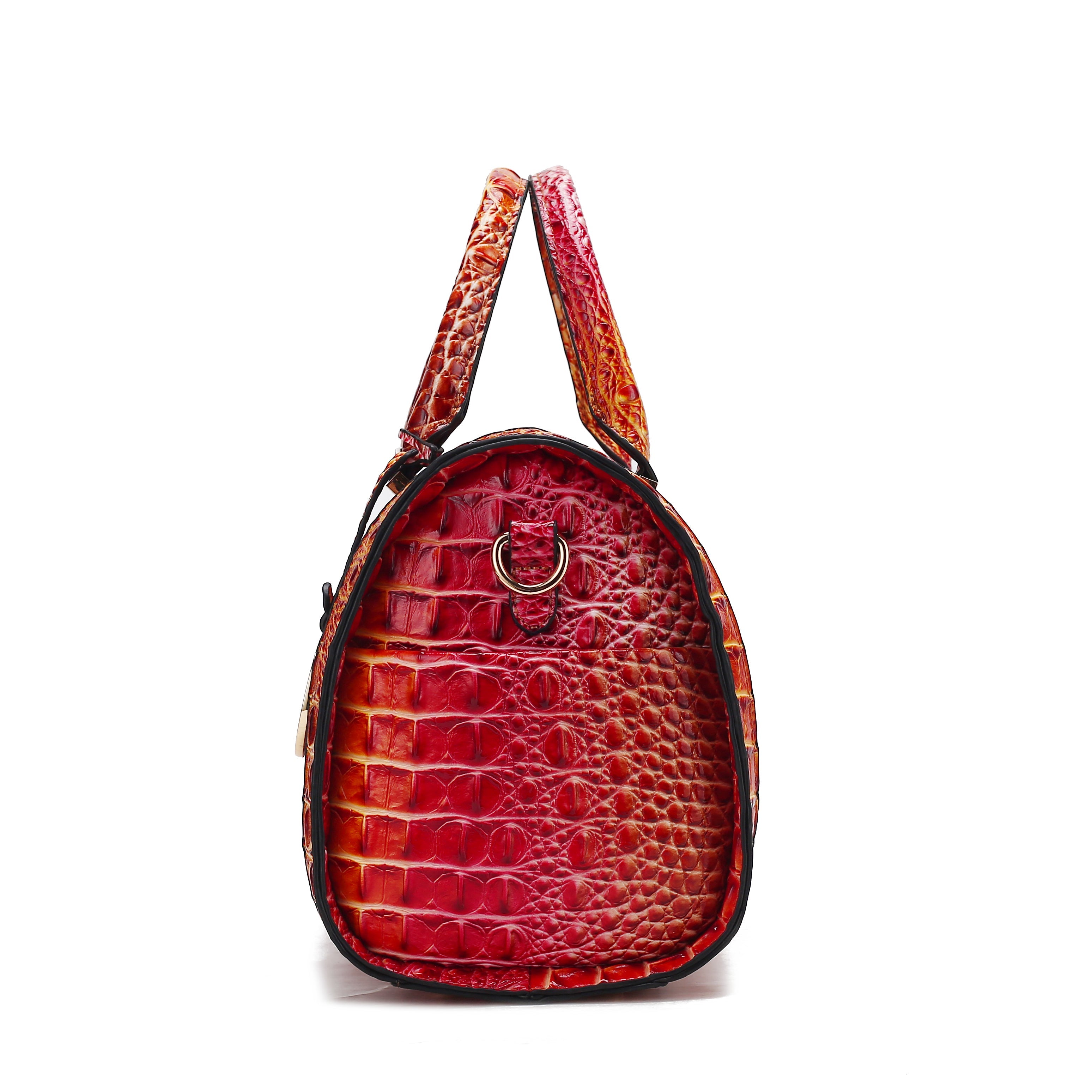  MKF Collection Eleanor Gradient Croc Shoulder Bag - Croc Coral - Bonton