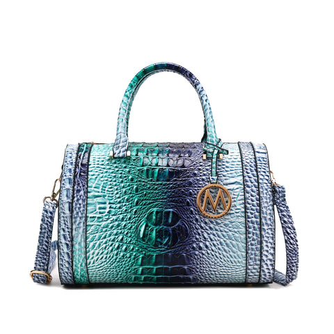Eleanor Gradient Croc Shoulder Bag