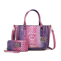 Bonnie Gradient Croc Shoulder Bag and Set