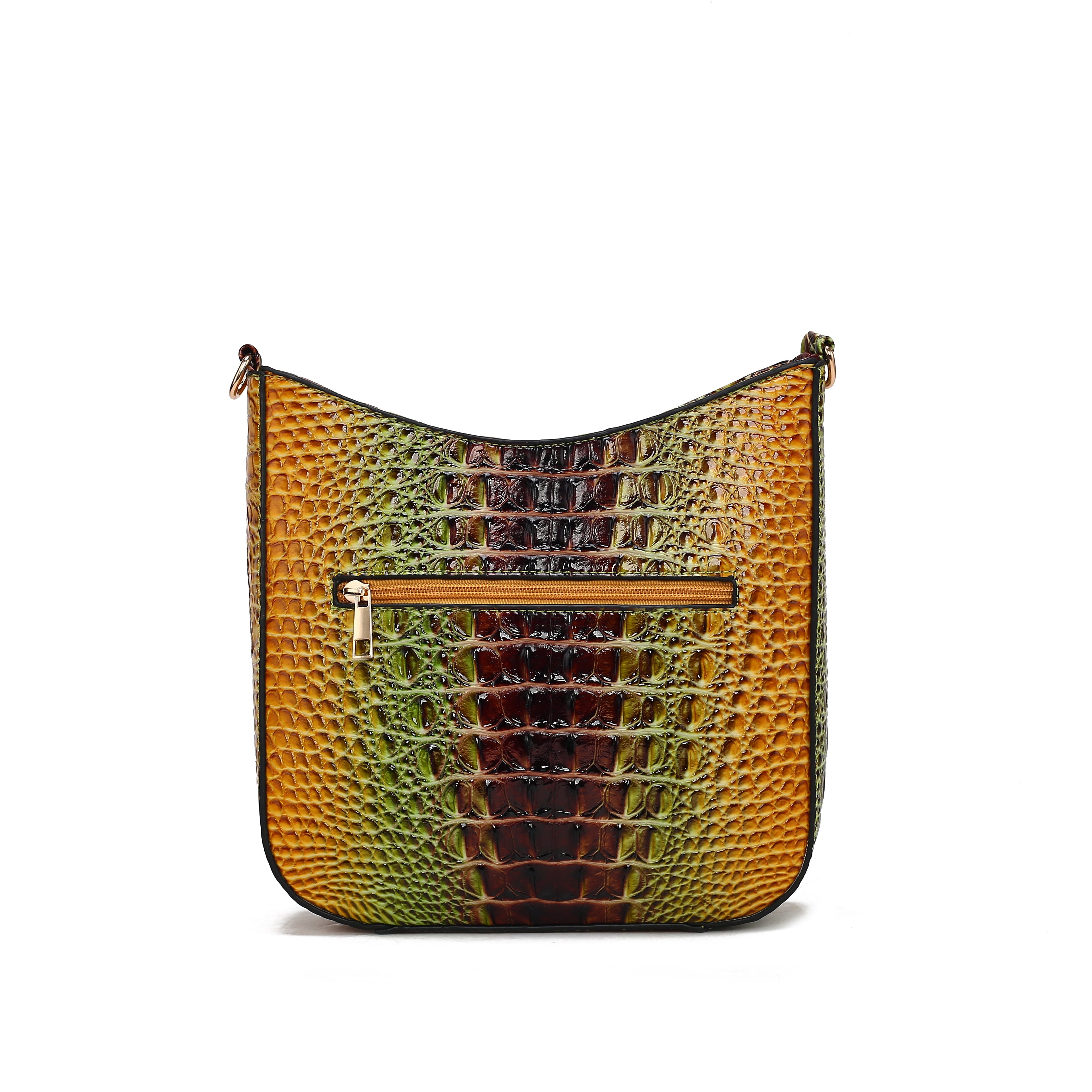  MKF Collection Giovana Gradient Croc Crossbody Bag - Croc Brown - Bonton