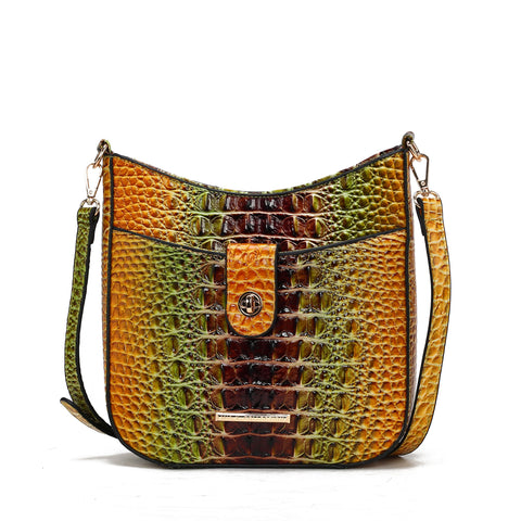 Giovana Gradient Croc Crossbody Bag
