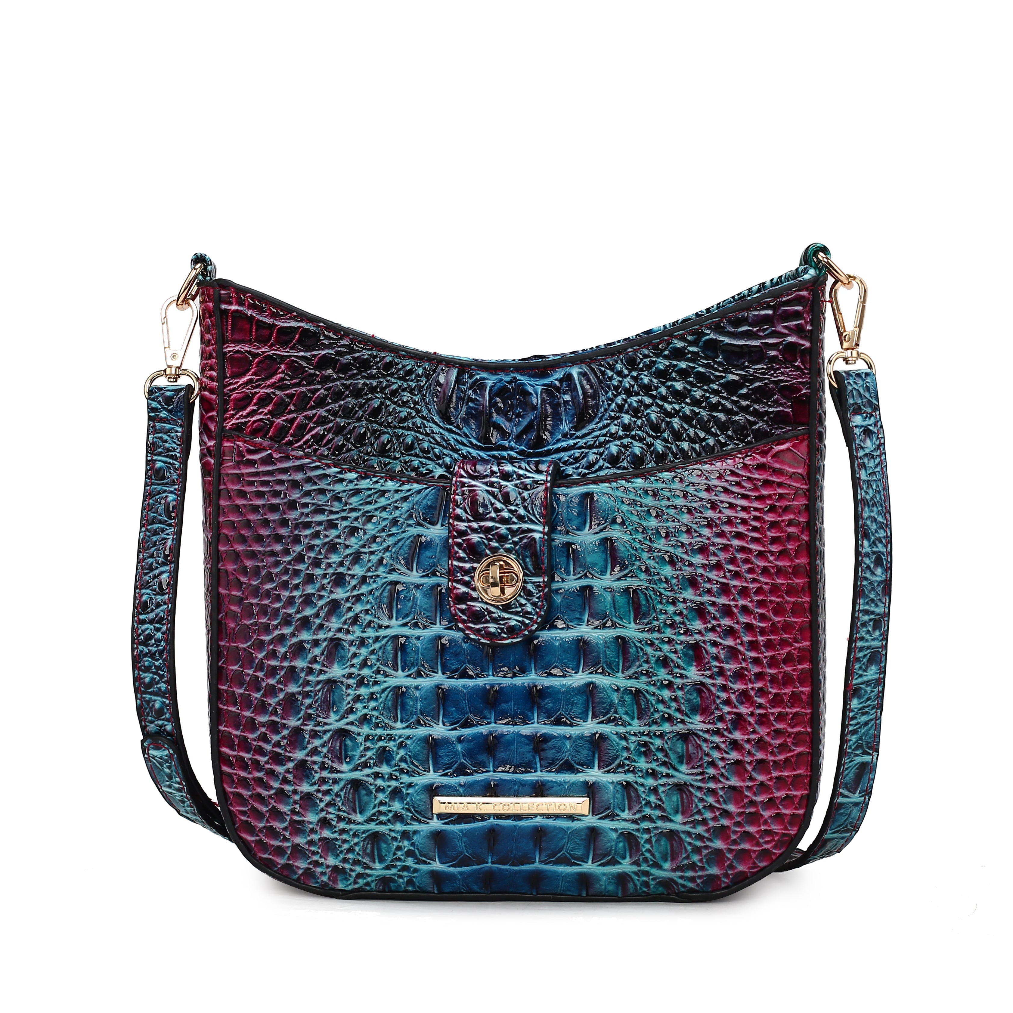  MKF Collection Giovana Gradient Croc Crossbody Bag - Croc Brown - Bonton