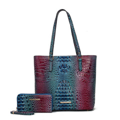 Piper Gradient Croc Tote Bag