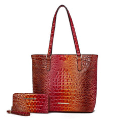 Piper Gradient Croc Tote Bag