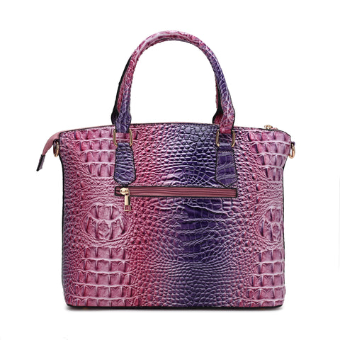 Frankie Gradient Croc Shoulder Bag and Wallet Set